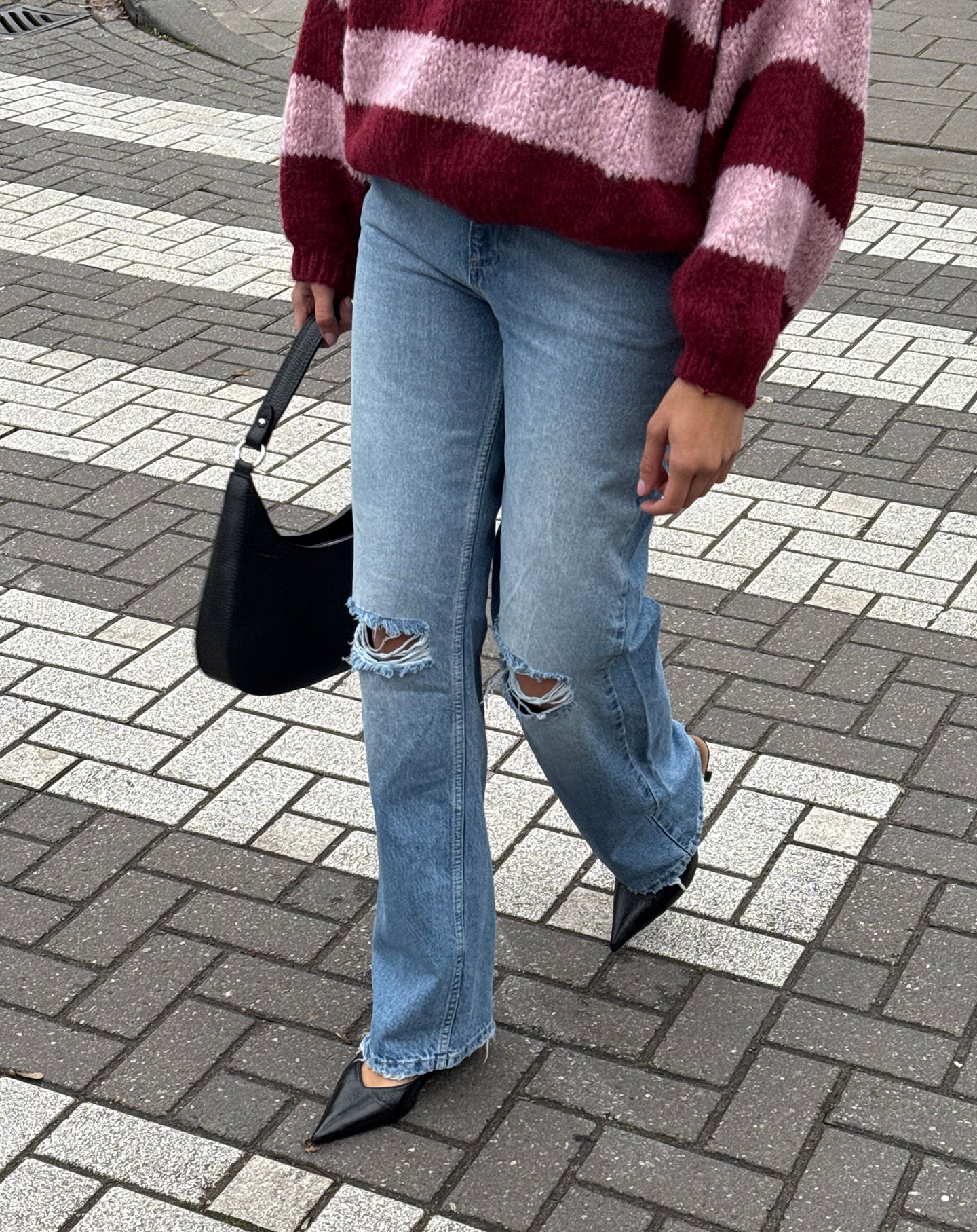 DESTROY STRAIGHT LEG JEANS MID BLUE