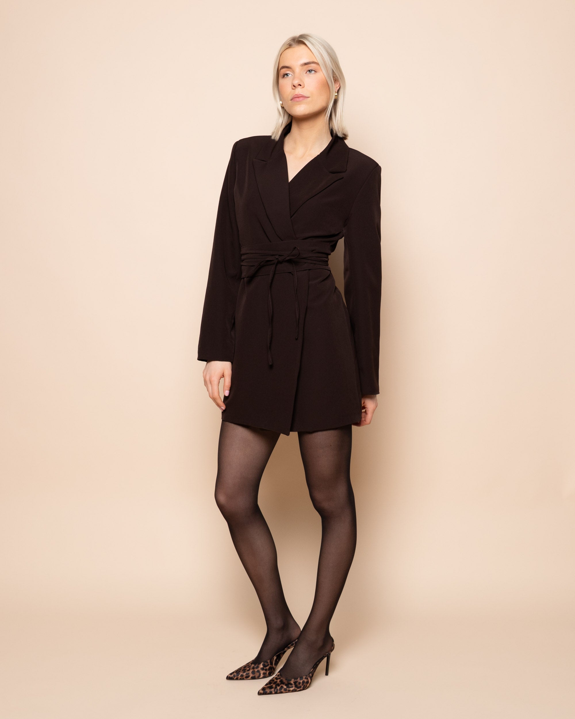 SADIE BLAZER DRESS BRUIN