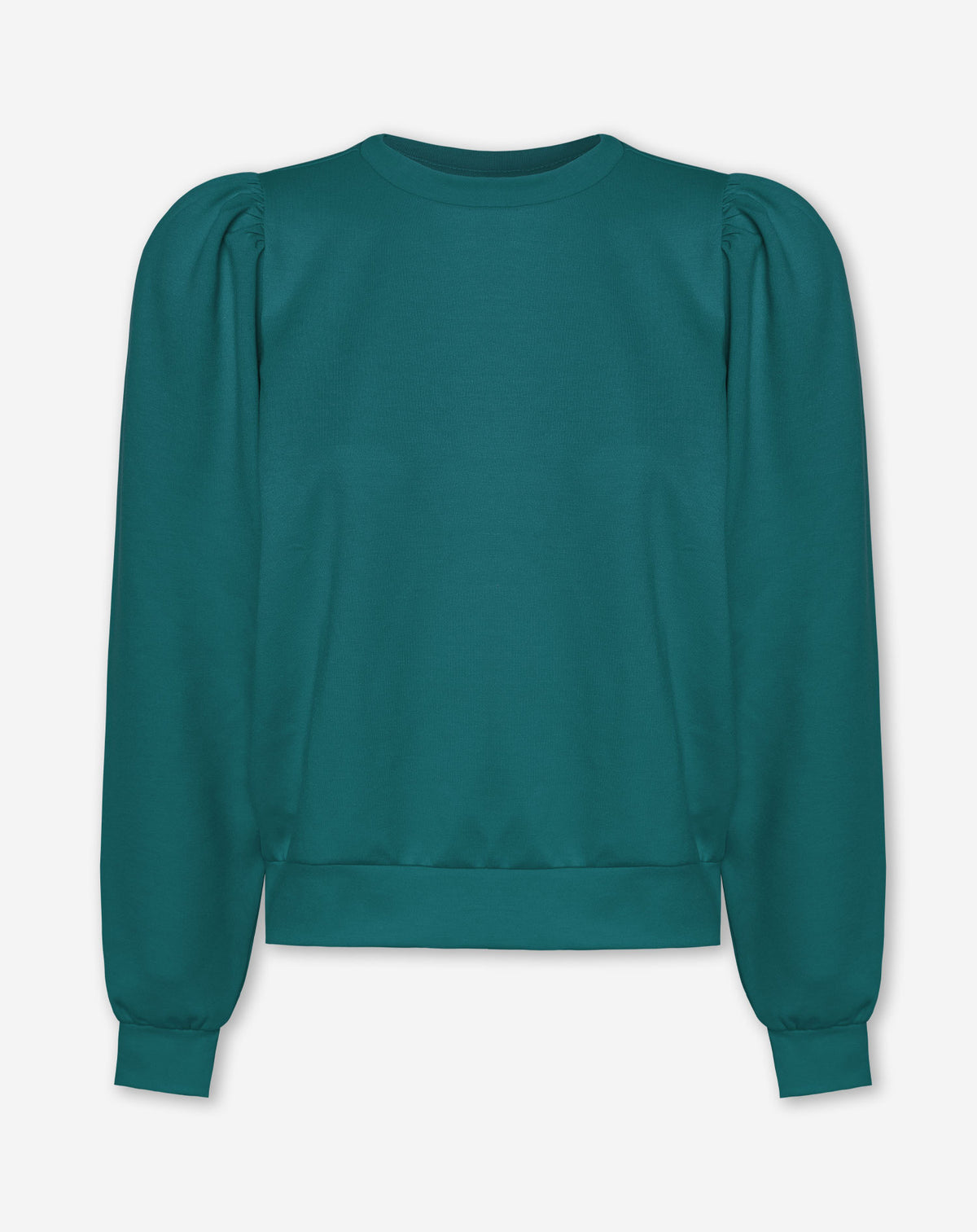 SCUBA PUFF SLEEVE SWEATER TEAL