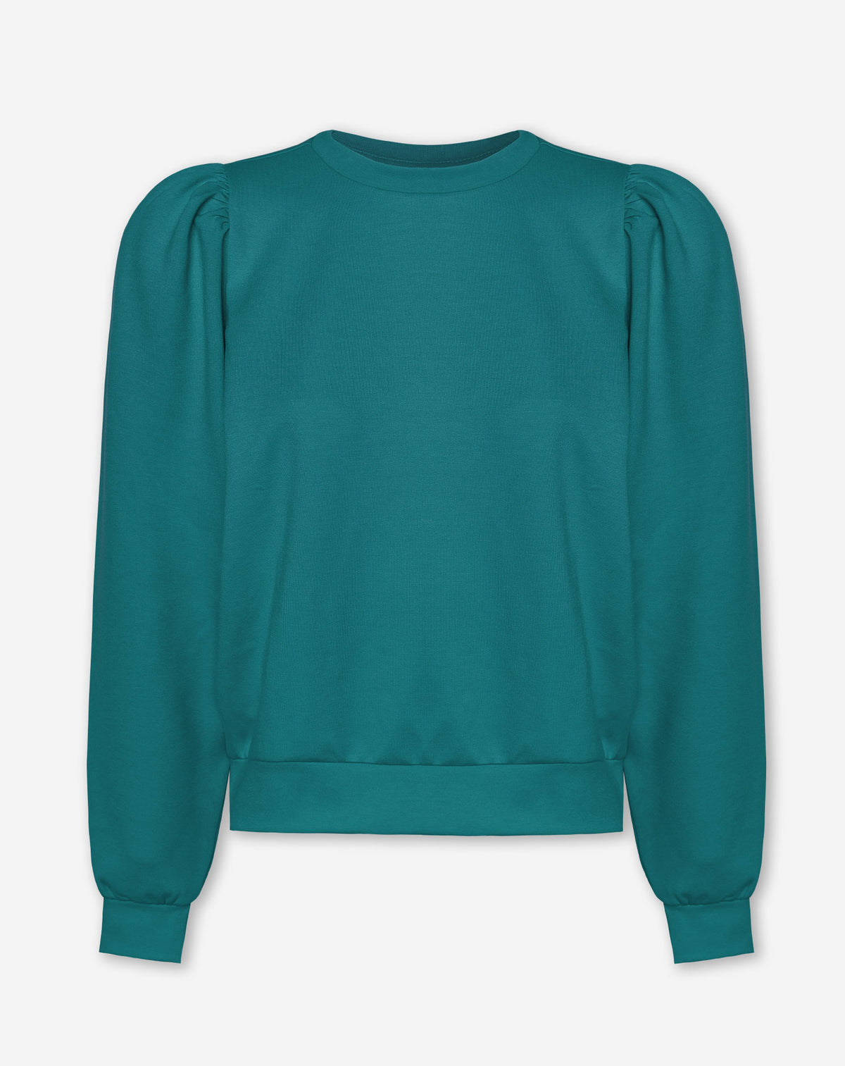 SCUBA PUFF SLEEVE SWEATER TEAL