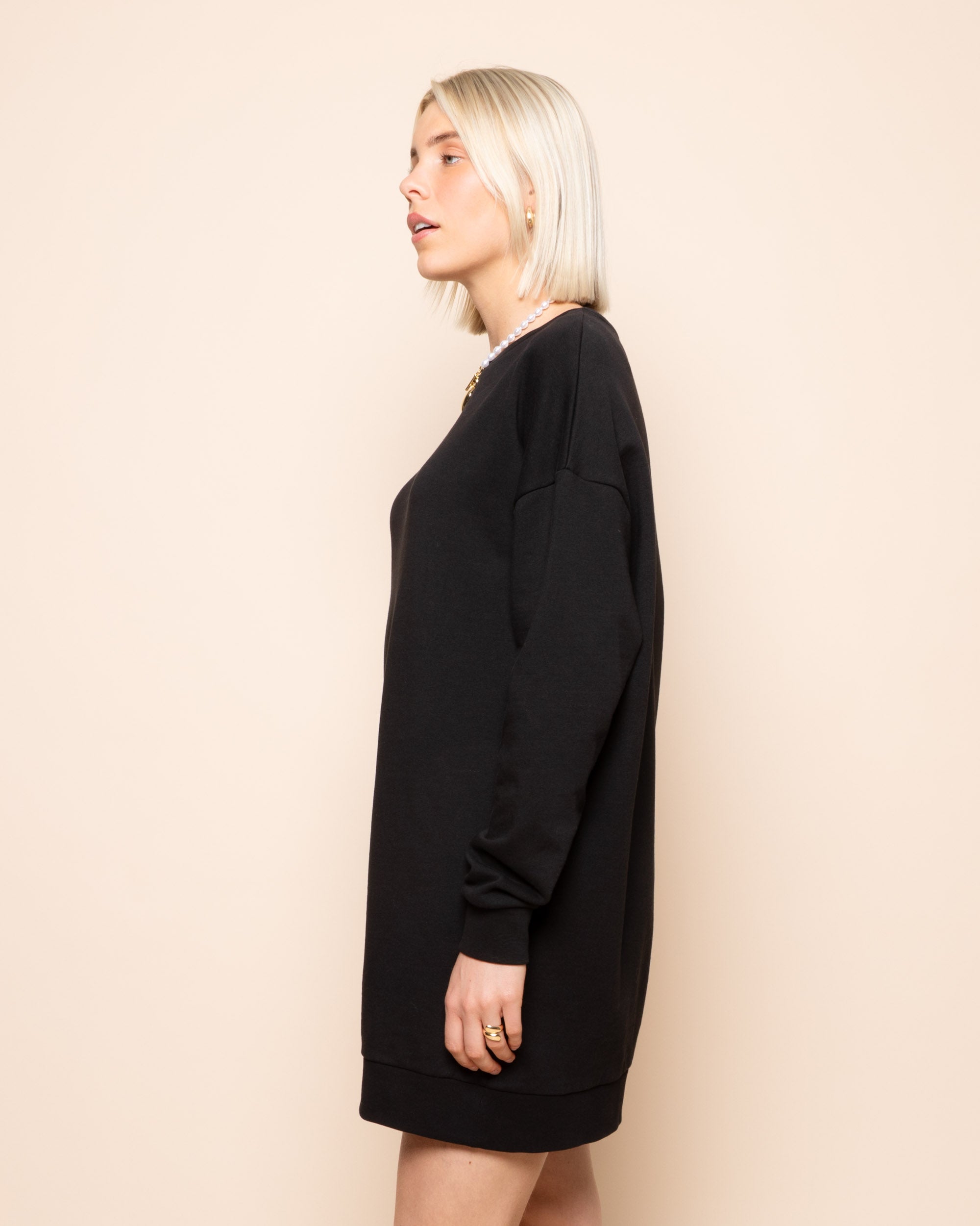 KESSIE SWEATER DRESS ZWART