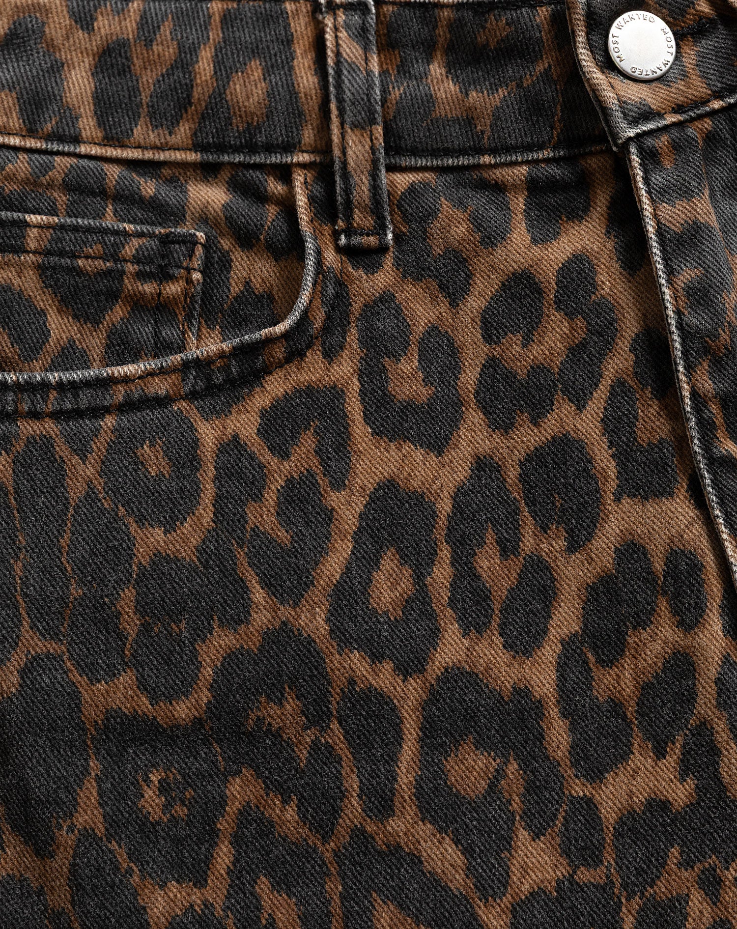 LEOPARD BOOTCUT JEANS BLACK