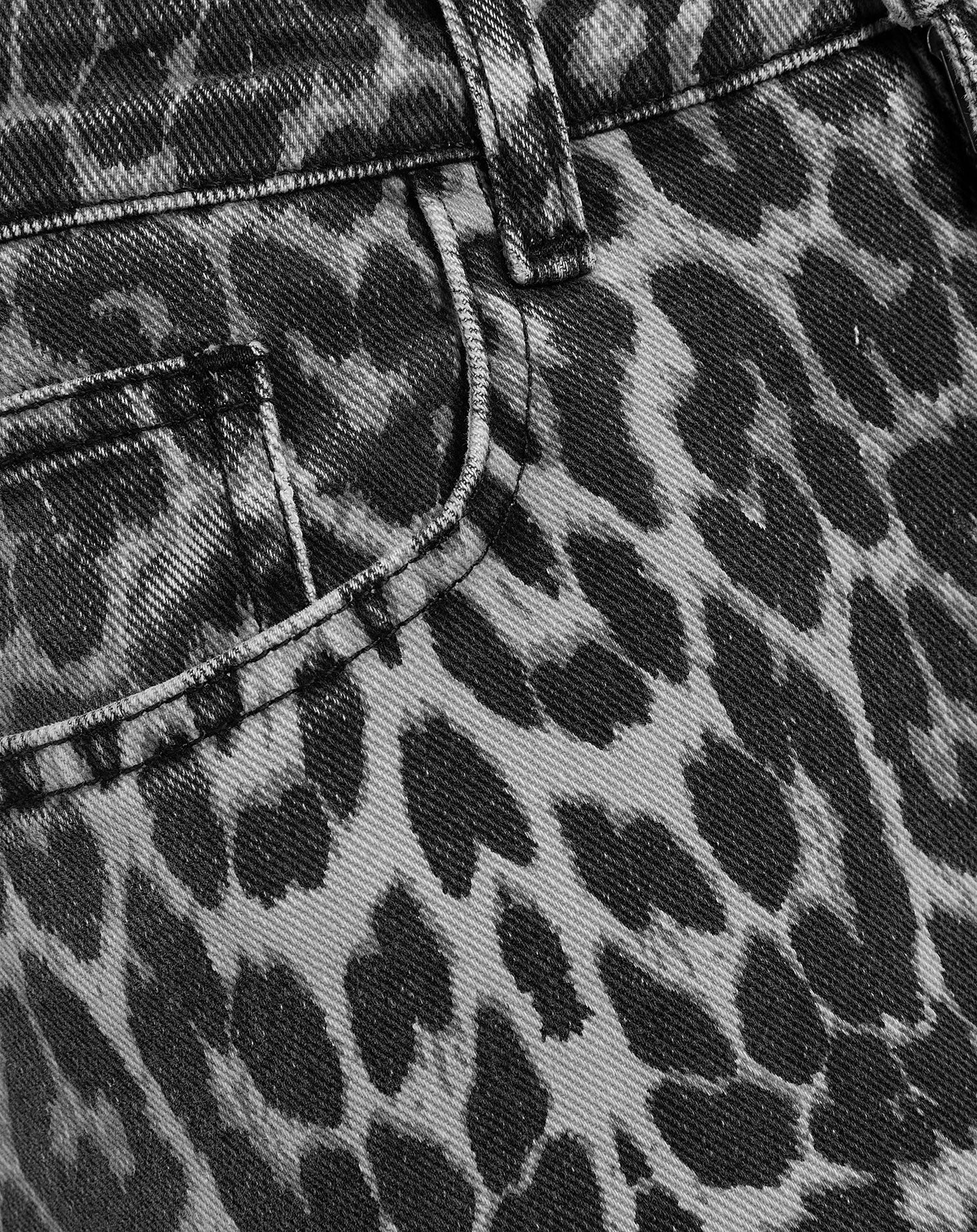 LEOPARD BOOTCUT JEANS GRIJS