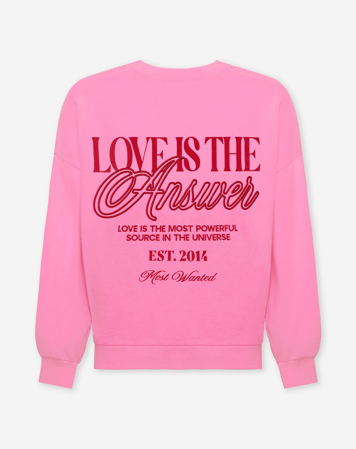 LOVE IS THE ANSWER SWEATER ROZE