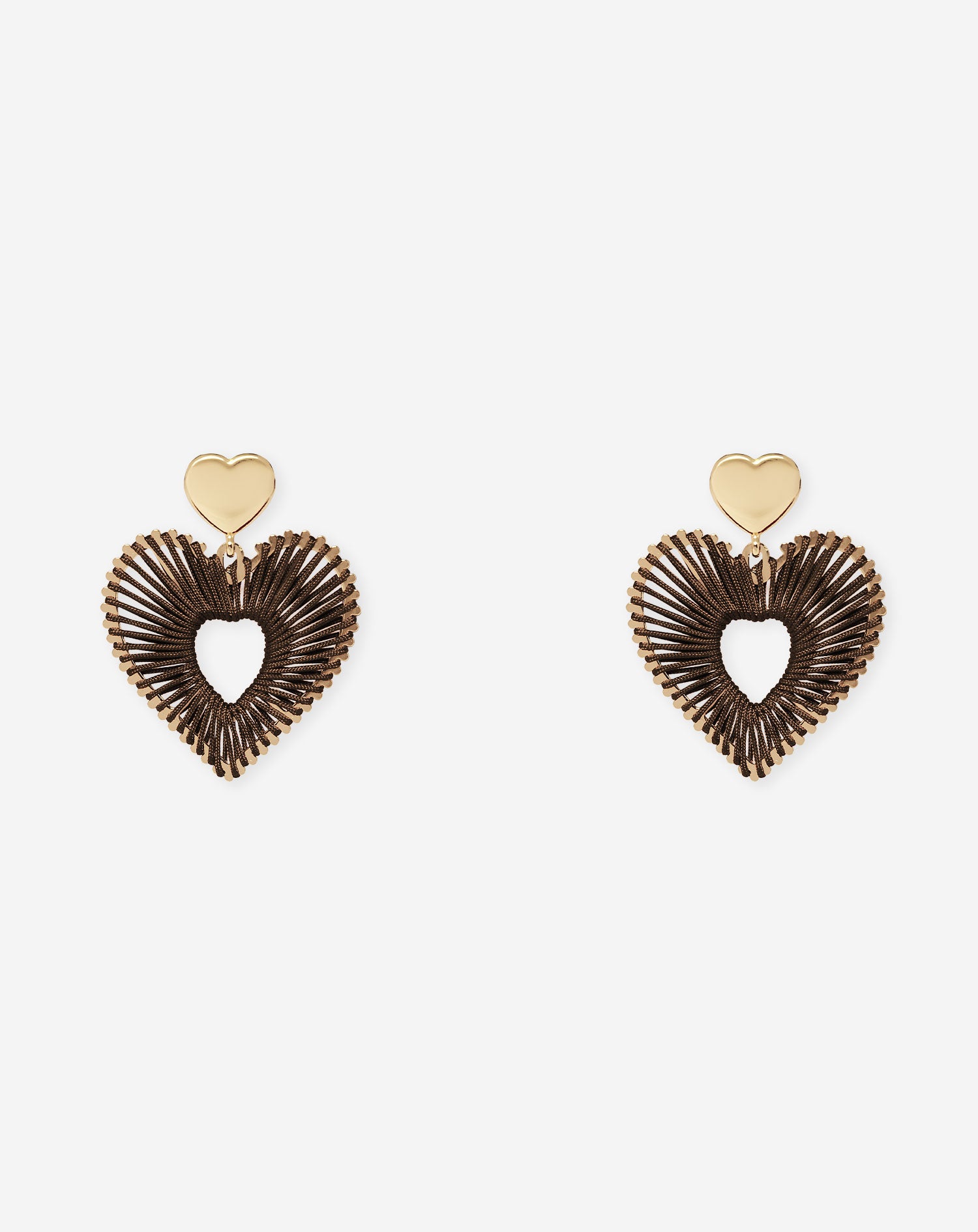 COLORED HEART EARRINGS DONKERBRUIN