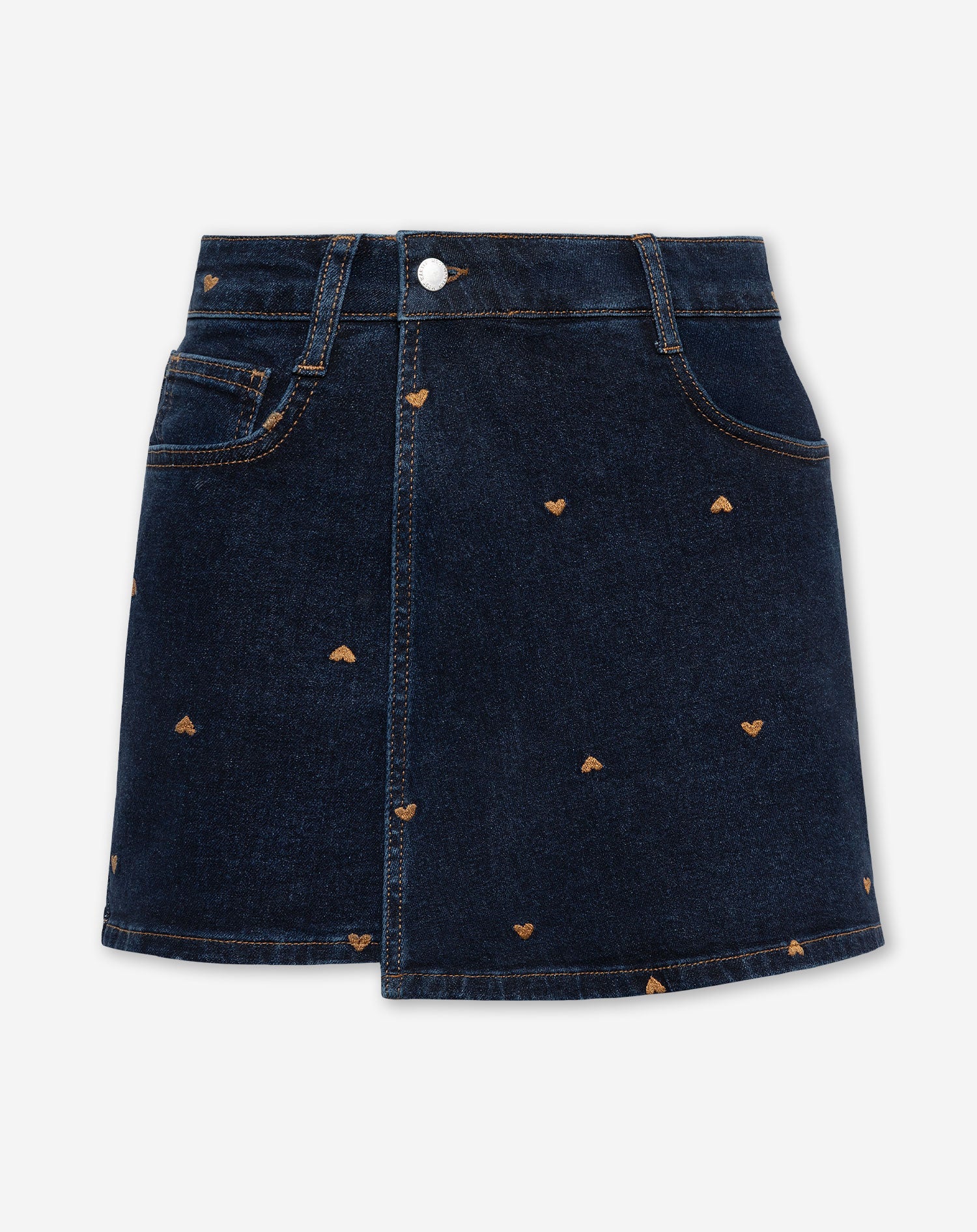 HEART DENIM SKORT DONKERBLAUW