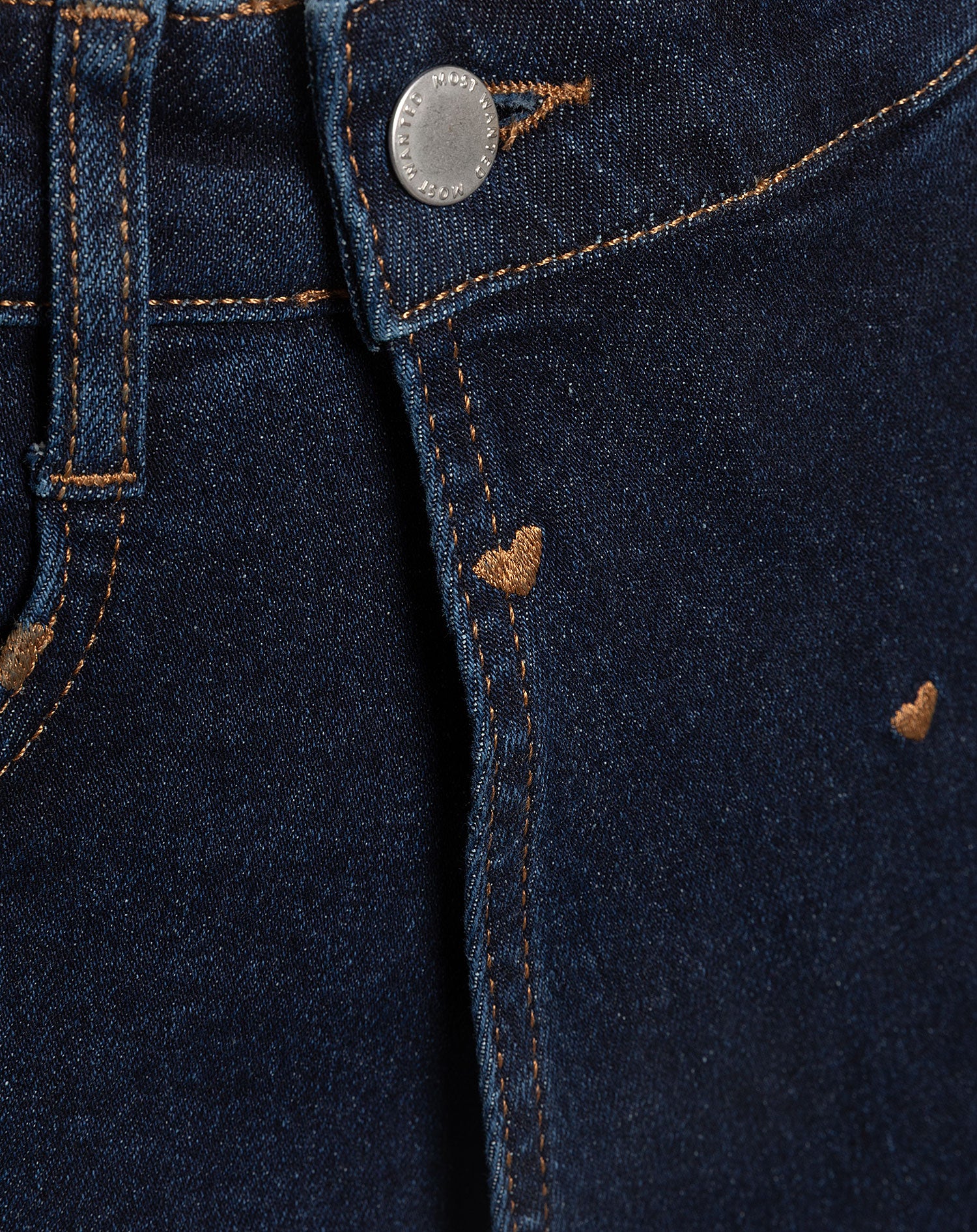 HEART DENIM SKORT DONKERBLAUW