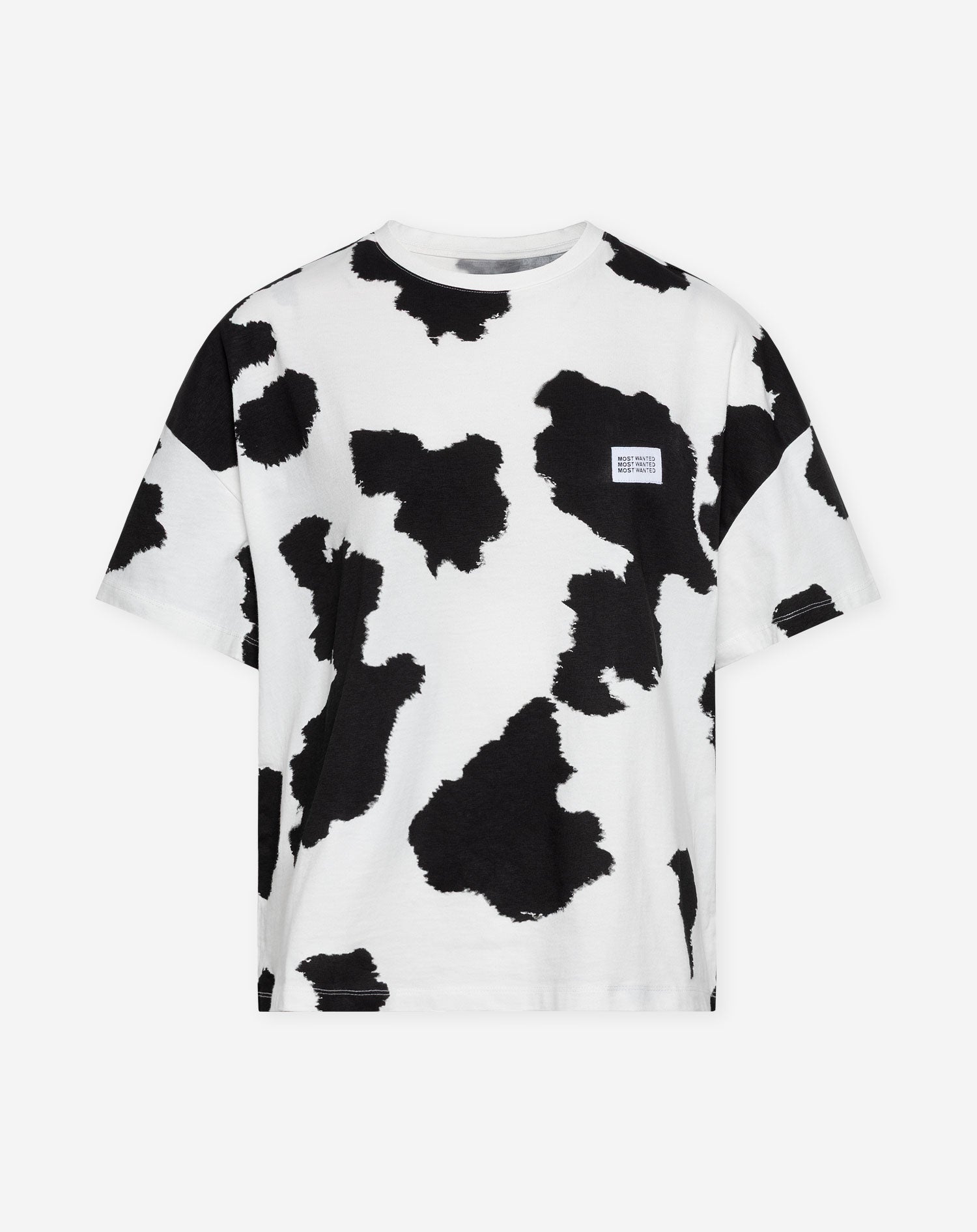 COW PRINTED OVERSIZED TEE CREAM