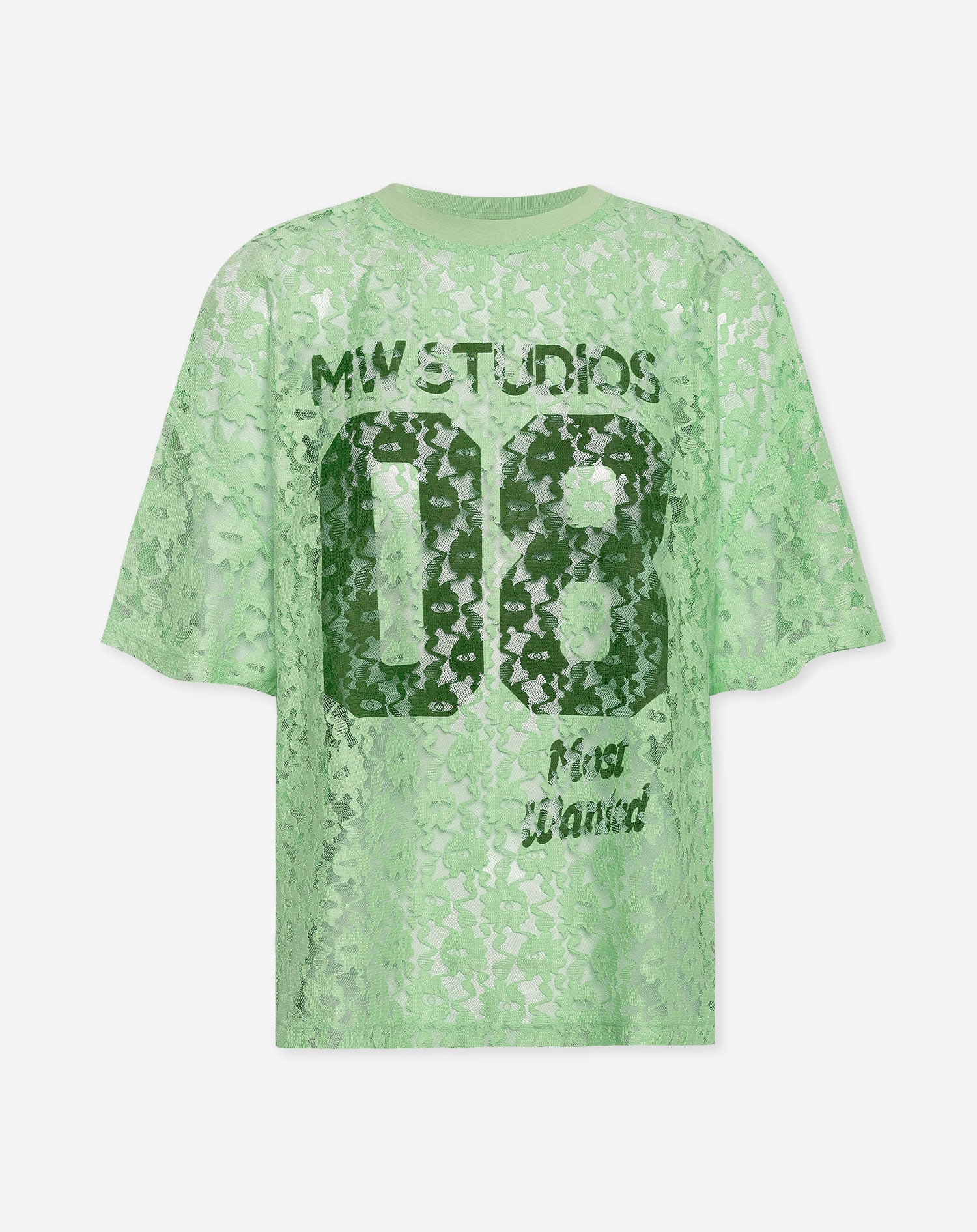 LACE STUDIO OVERSIZED TEE PISTACHE