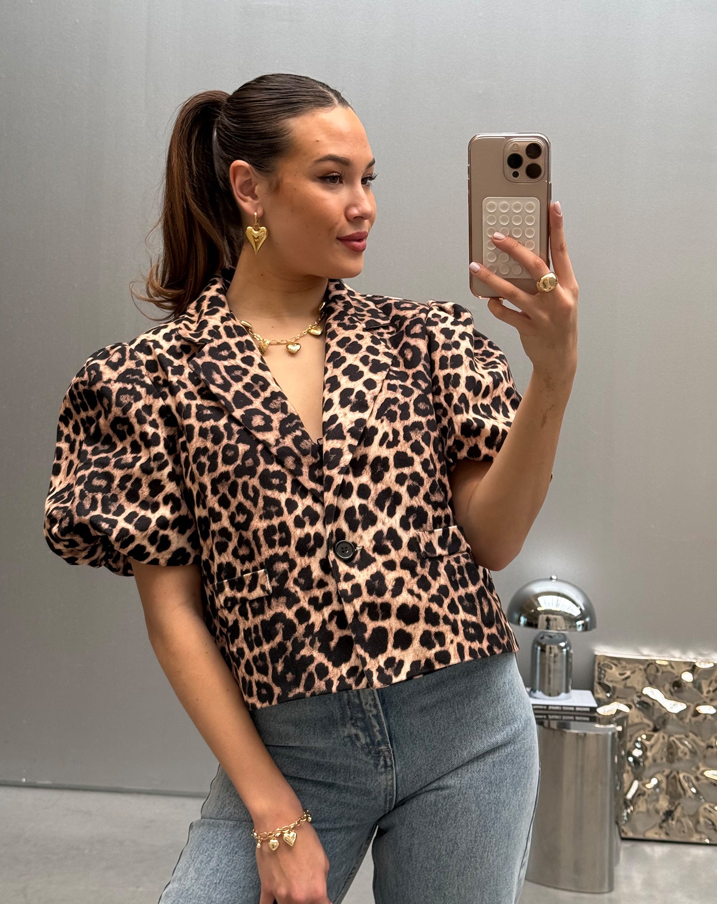 NOWIE LEO PUFF SLEEVE BLAZER ZWART