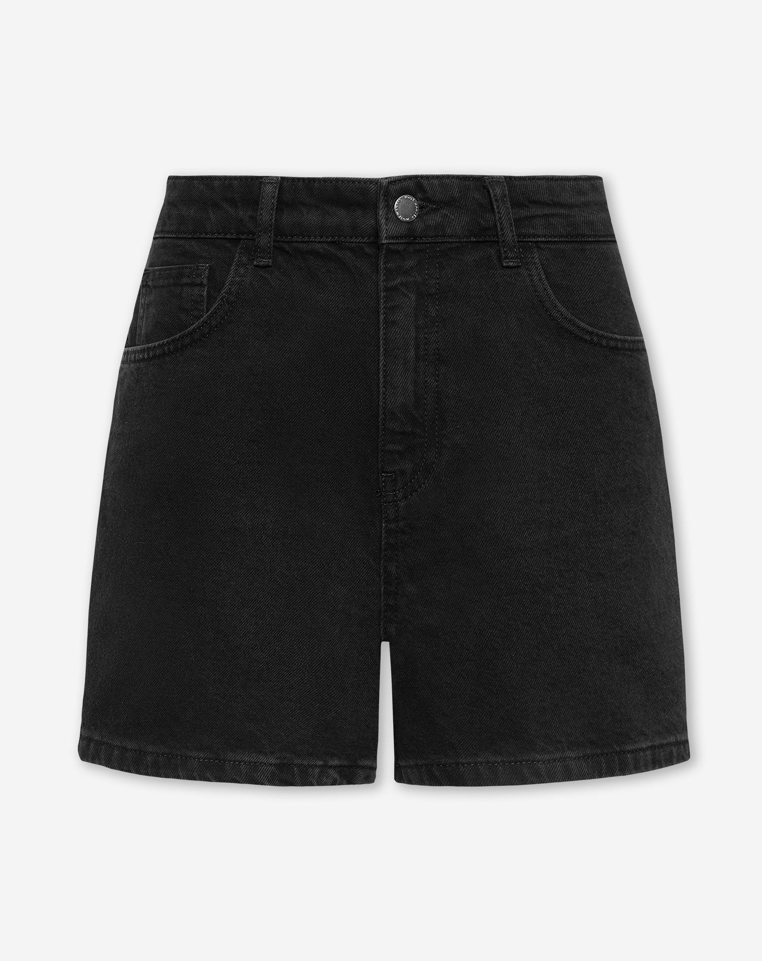 MOM DENIM SHORT ZWART