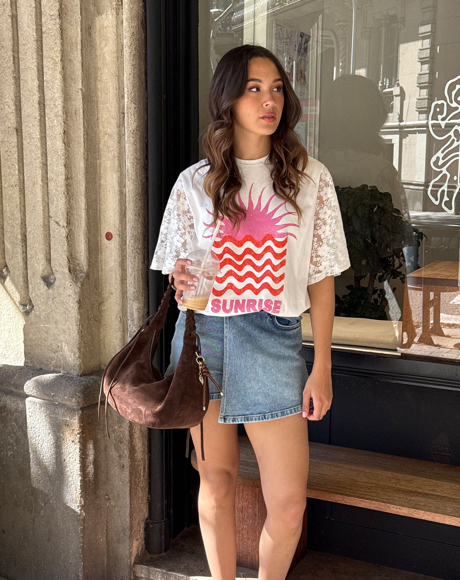 LILLIE DENIM SKORT MID BLUE