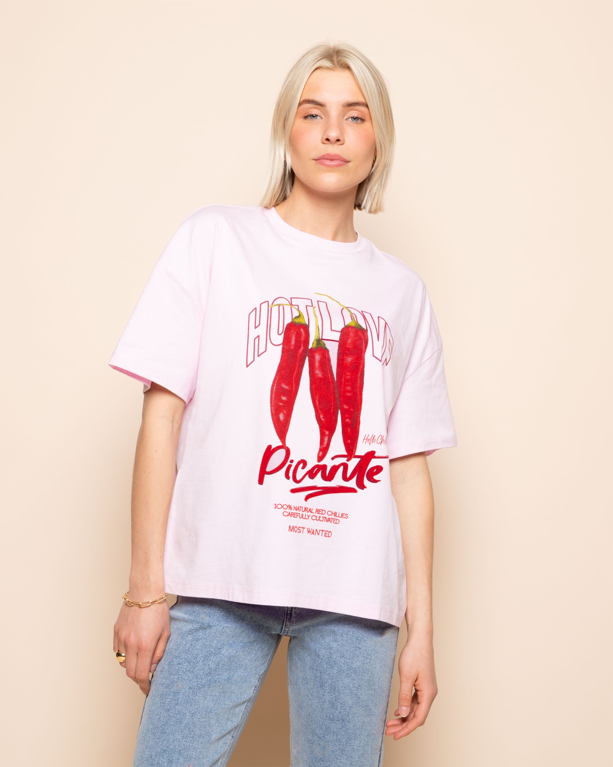 HOT LOVE OVERSIZED TEE PINK
