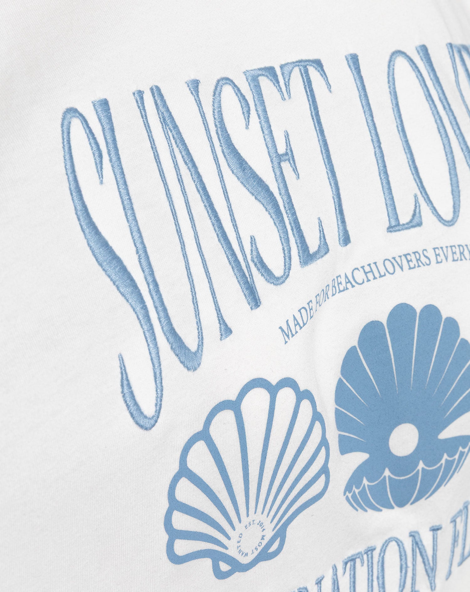 SUNSET SHELL OVERSIZED TEE CREAM