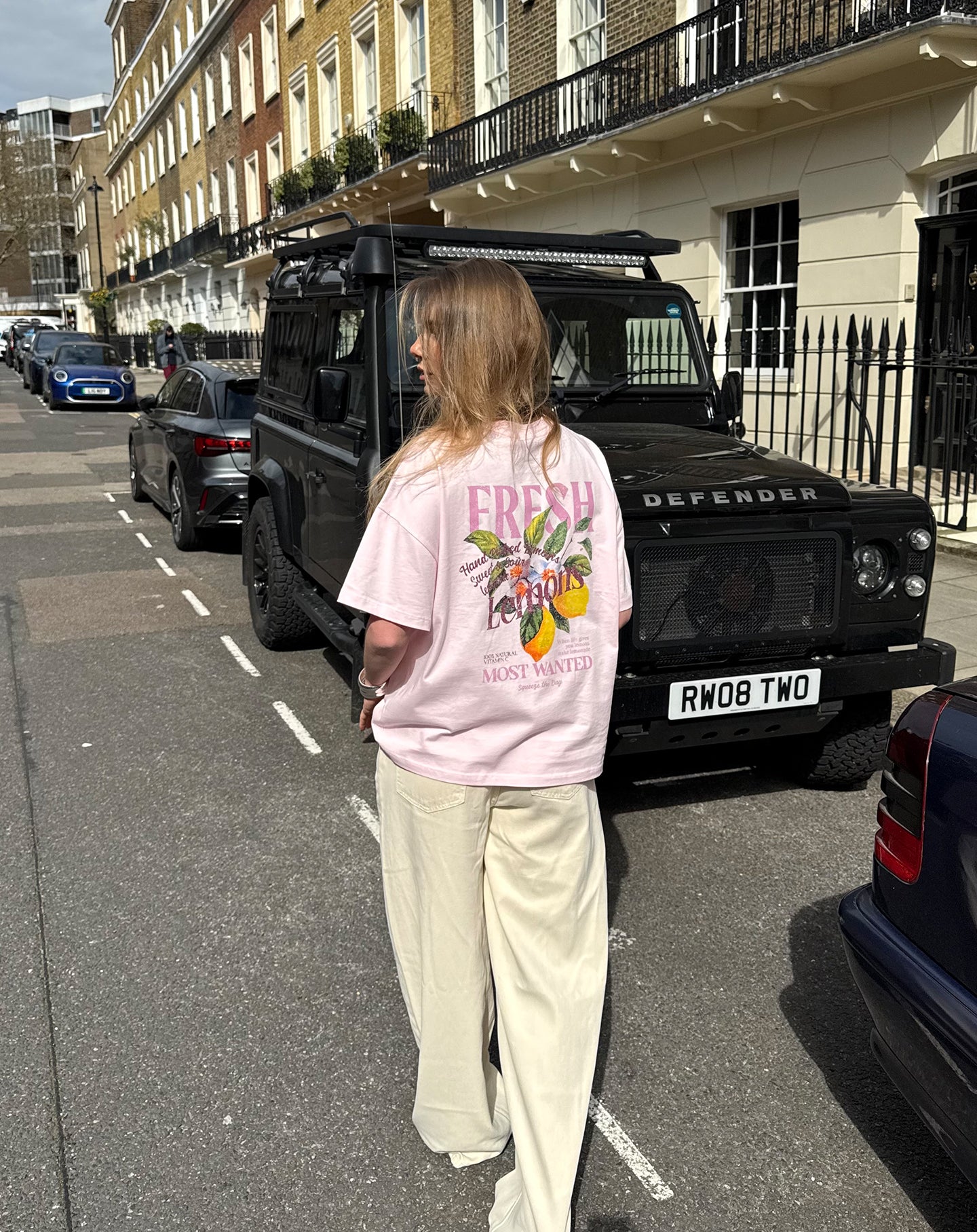 LEMONS OVERSIZED TEE ROZE