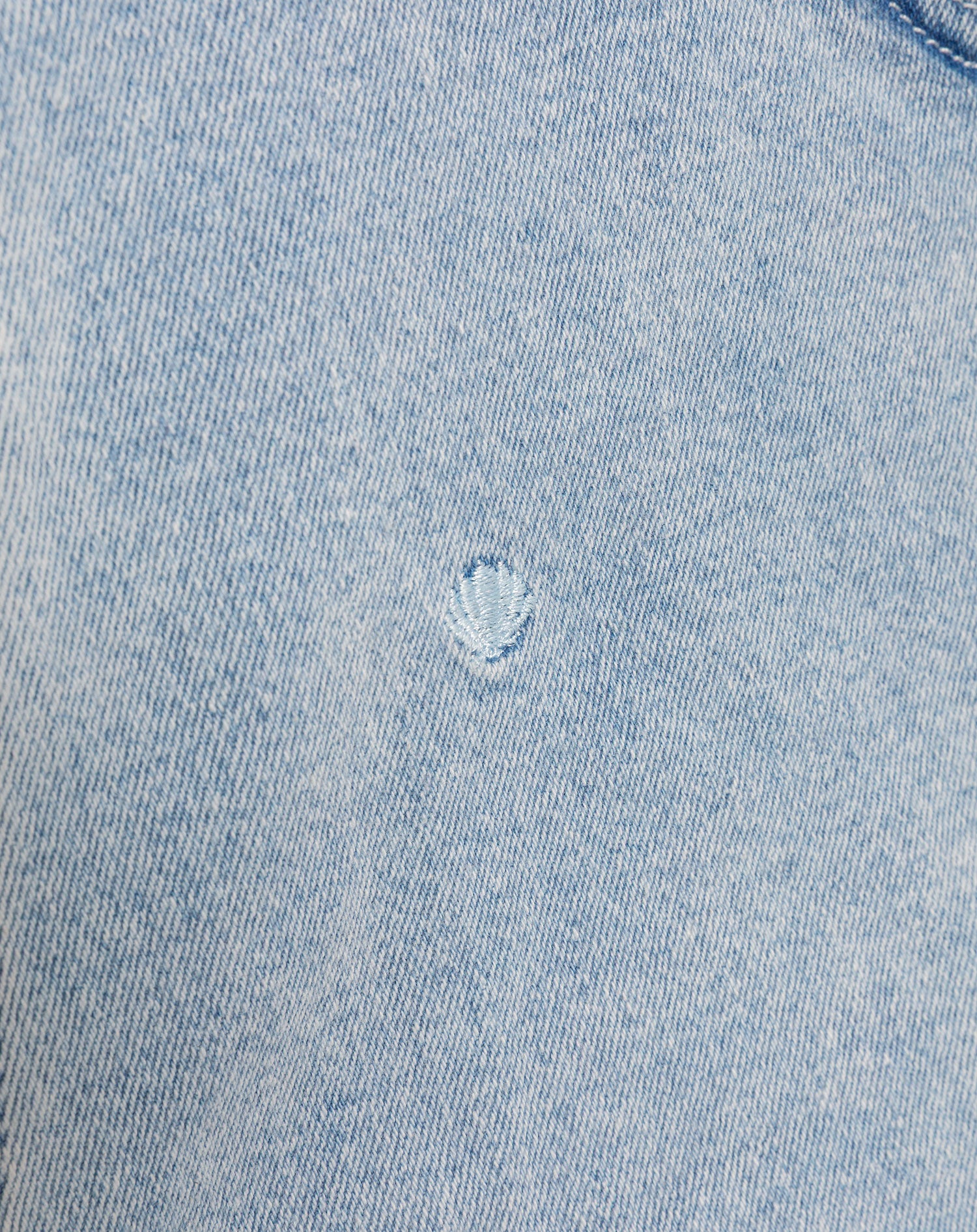 SHELL DENIM SKORT BLAUW