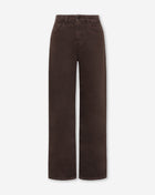 COMFORT WIDE LEG JEANS BROWN
