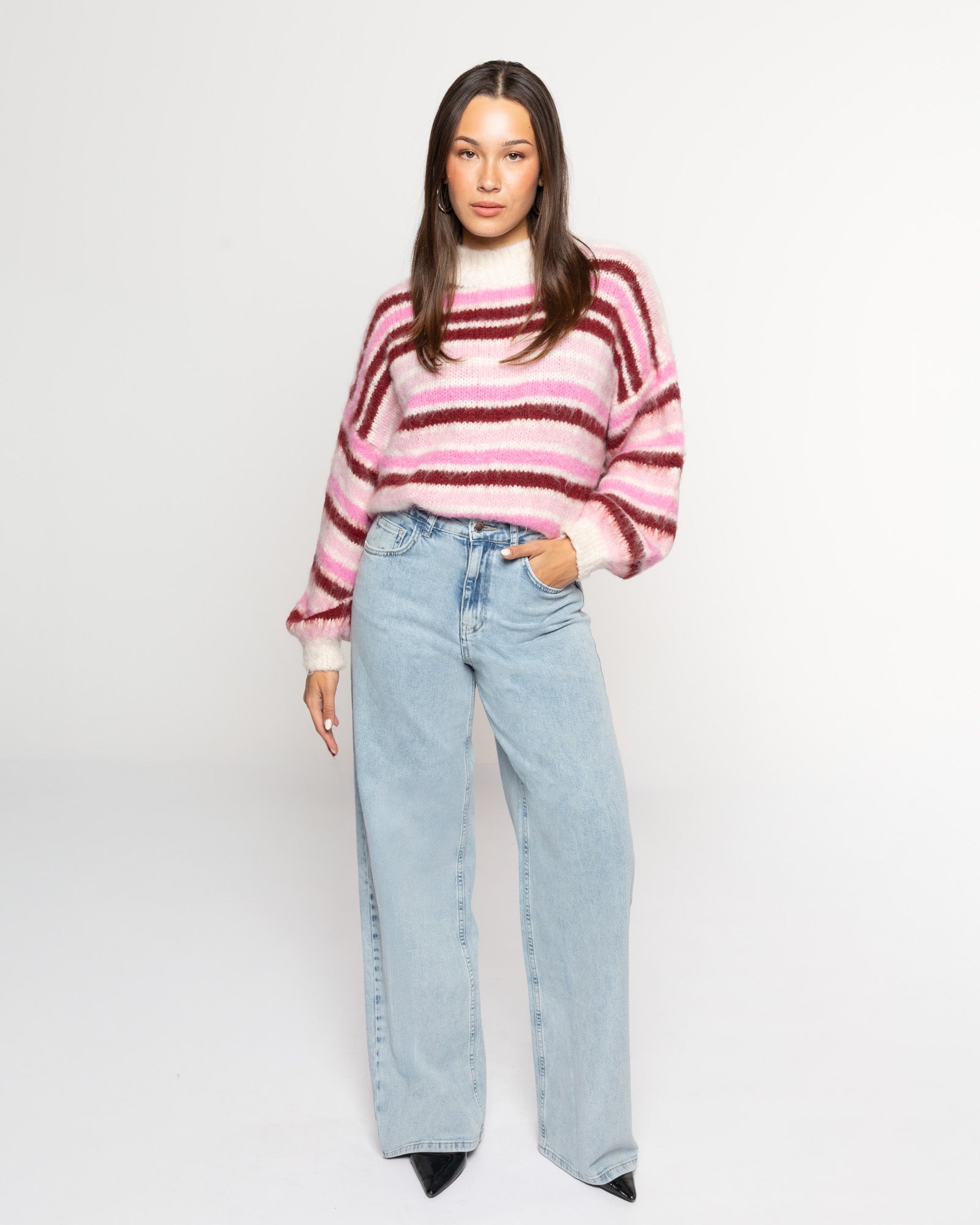 COMFORT WIDE LEG JEANS LICHTBLAUW