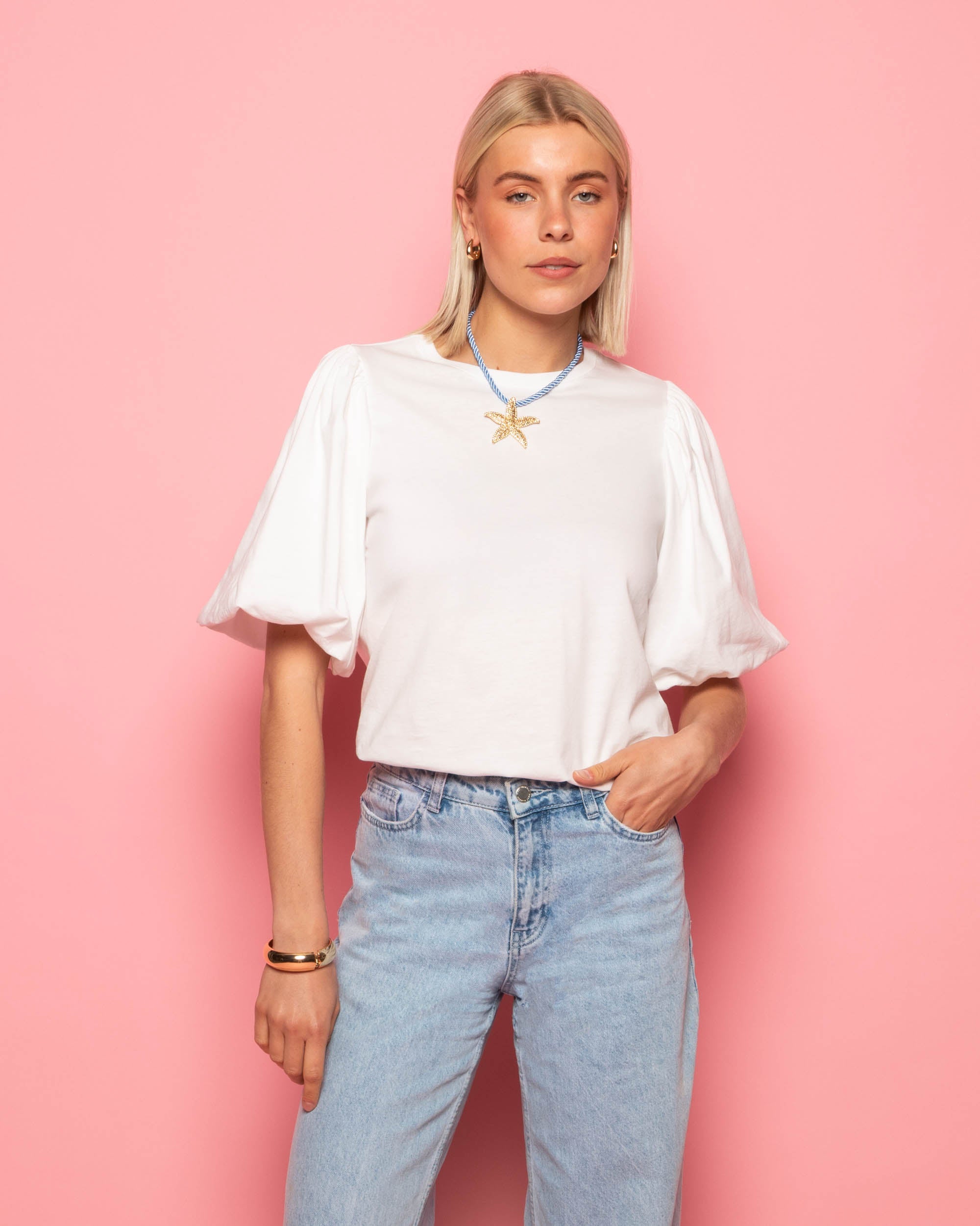 PUFF SLEEVE TEE CRÈME
