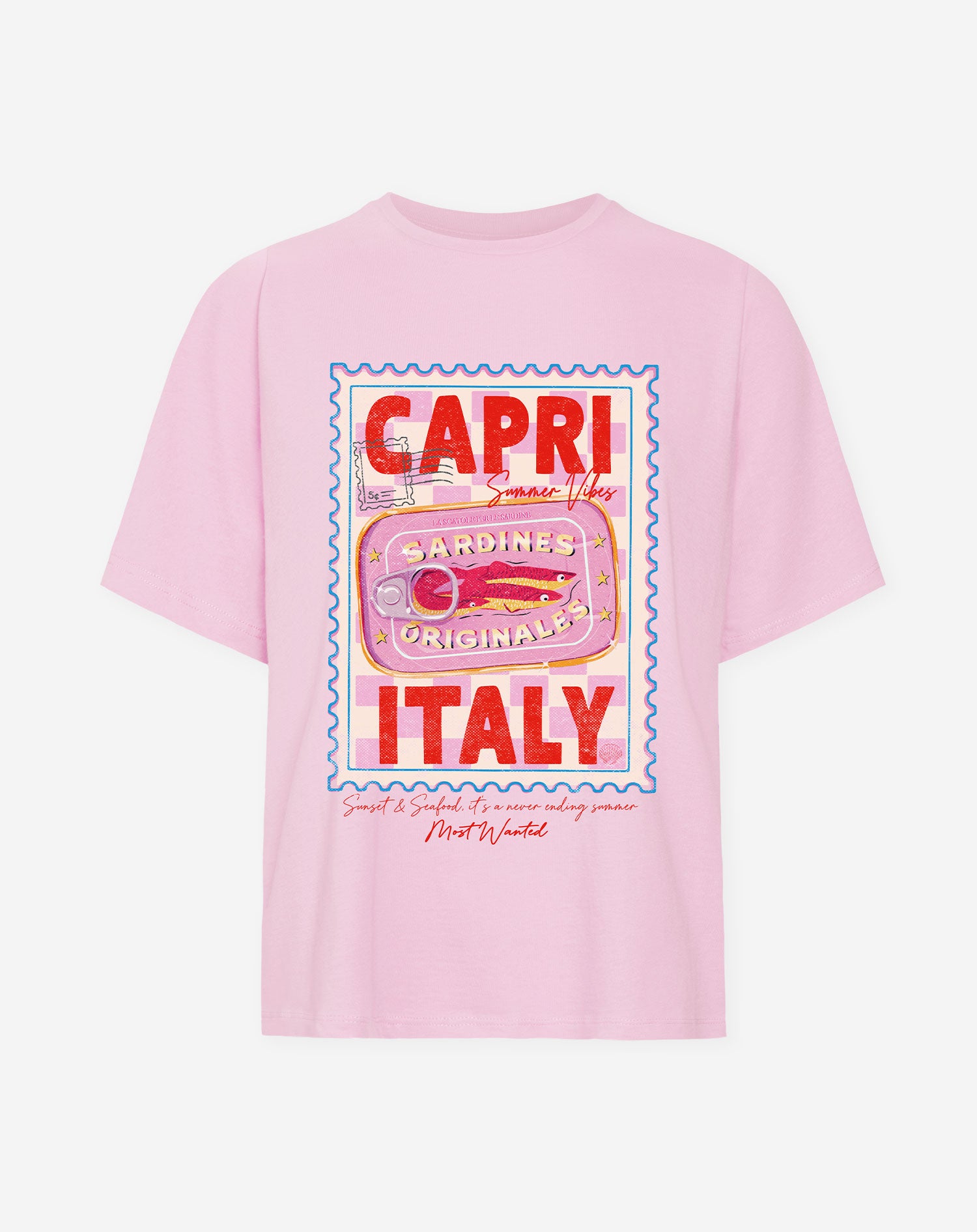 CAPRI SUMMER OVERSIZED TEE ROZE