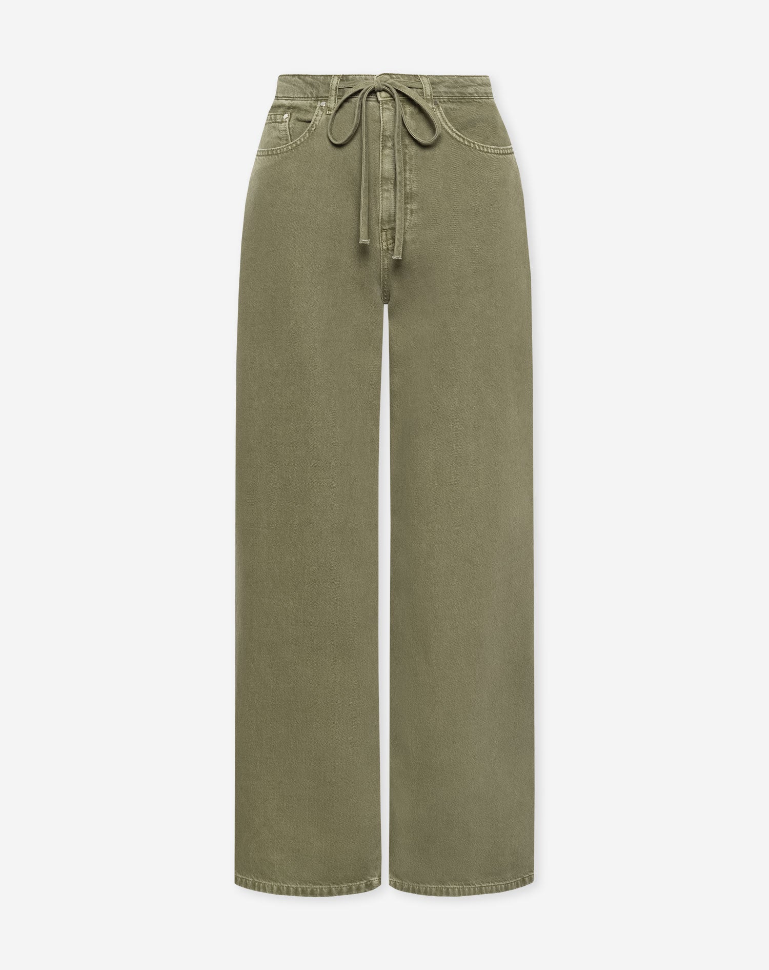 LOTTE BAGGY JEANS DONKER OLIJFGROEN