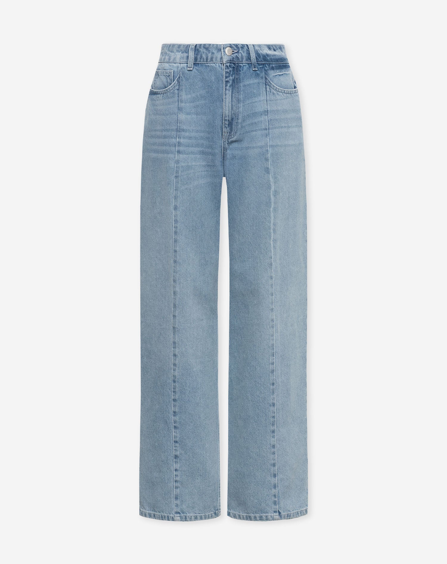 SEAM WIDE LEG JEANS LIGHT BLUE
