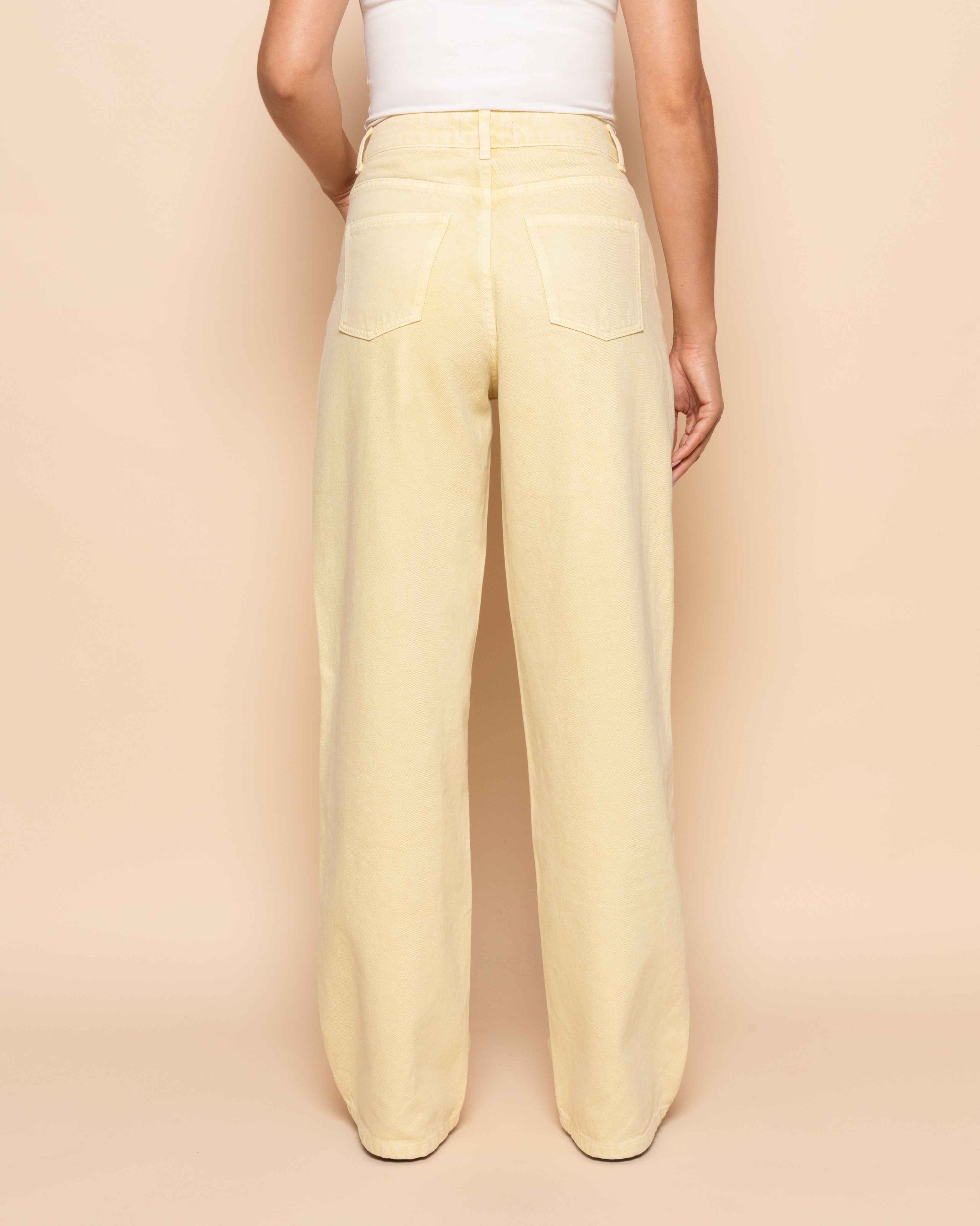SIERRA WIDE LEG JEANS BUTTER YELLOW