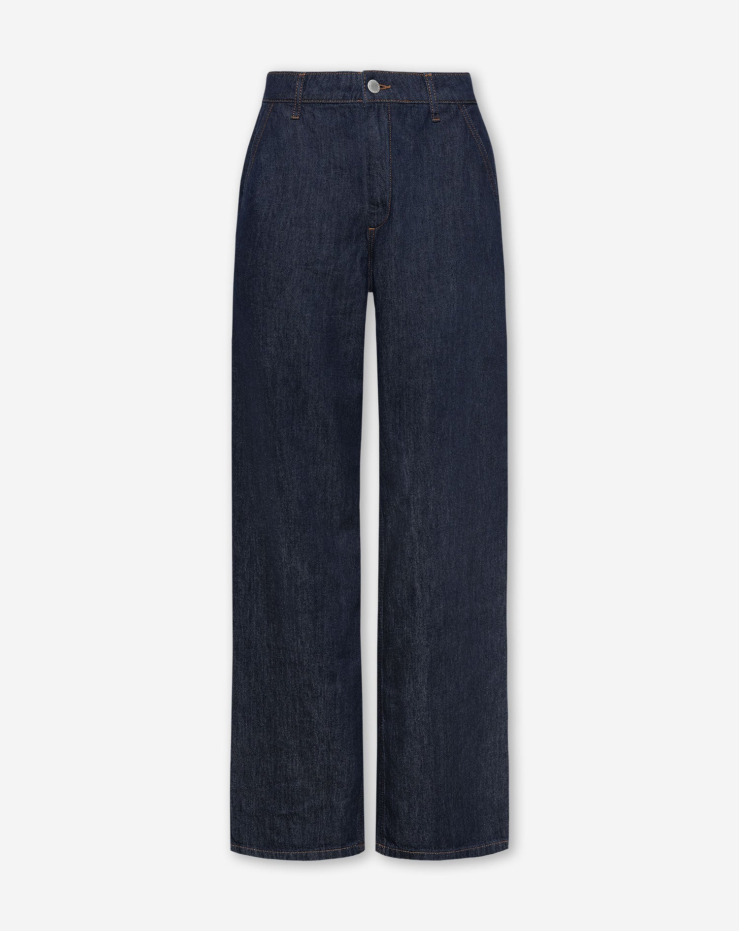 FLOWY DENIM WIDE LEG JEANS DONKERBLAUW