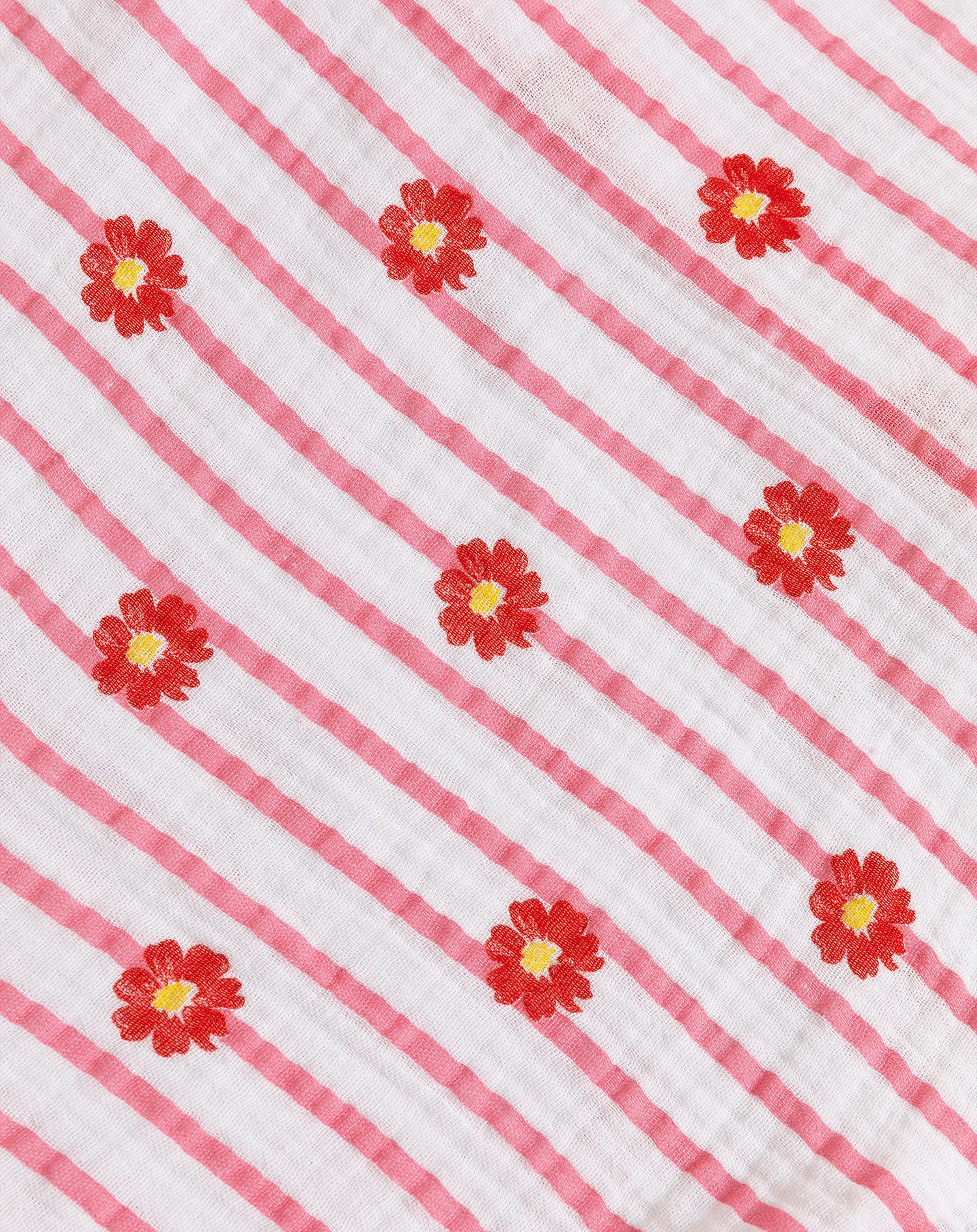 FLOWER STRIPE MOUSSELINE BLOUSE PINK