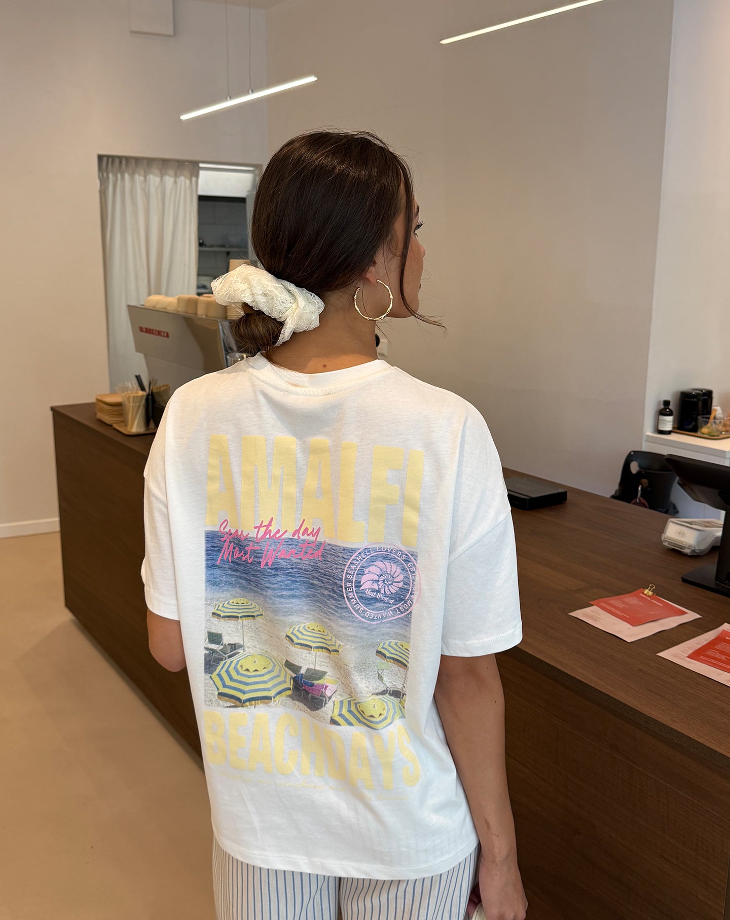 AMALFI OVERSIZED TEE CRÈME