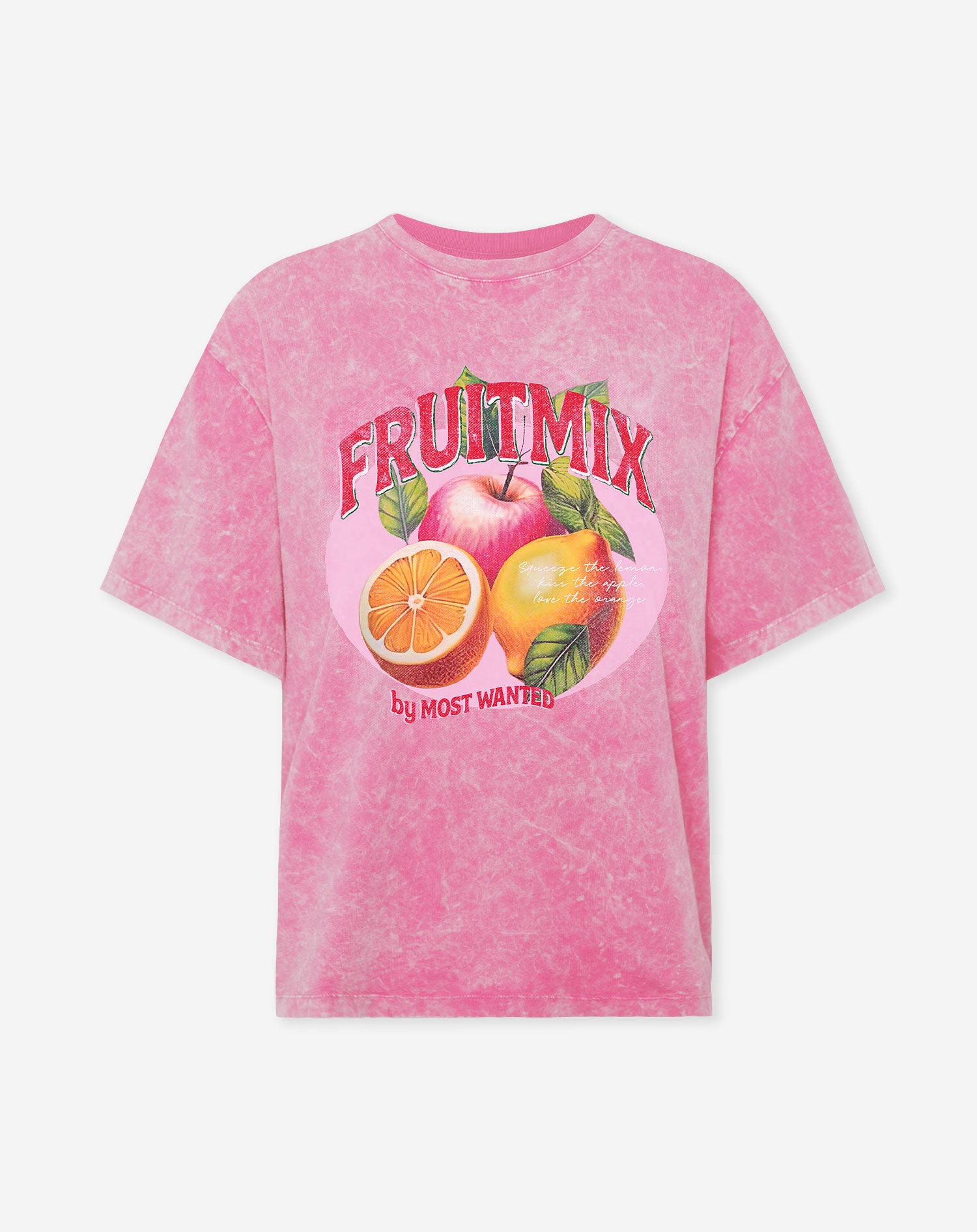 FRUIT MIX OVERSIZED TEE ACID PINK