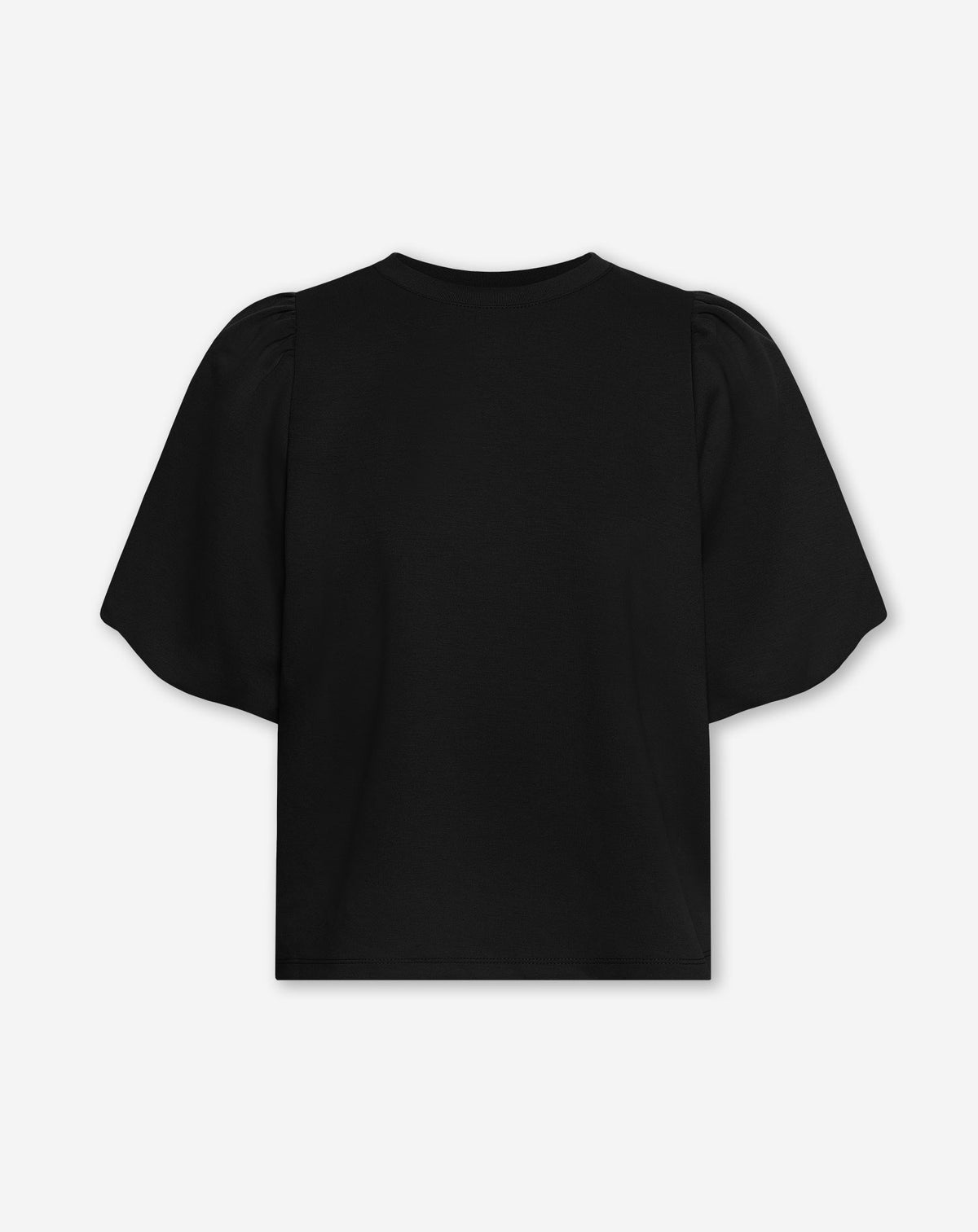 SCUBA SHORT PUFF SLEEVE SWEATER ZWART