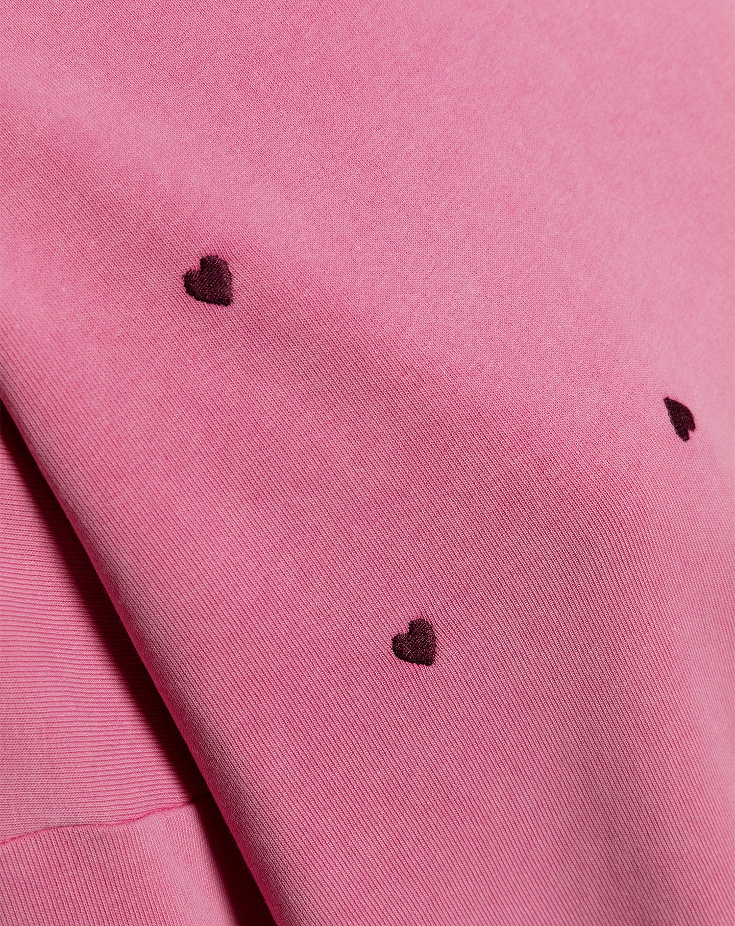 HEART EMBROIDERY SWEATER ACID ROZE