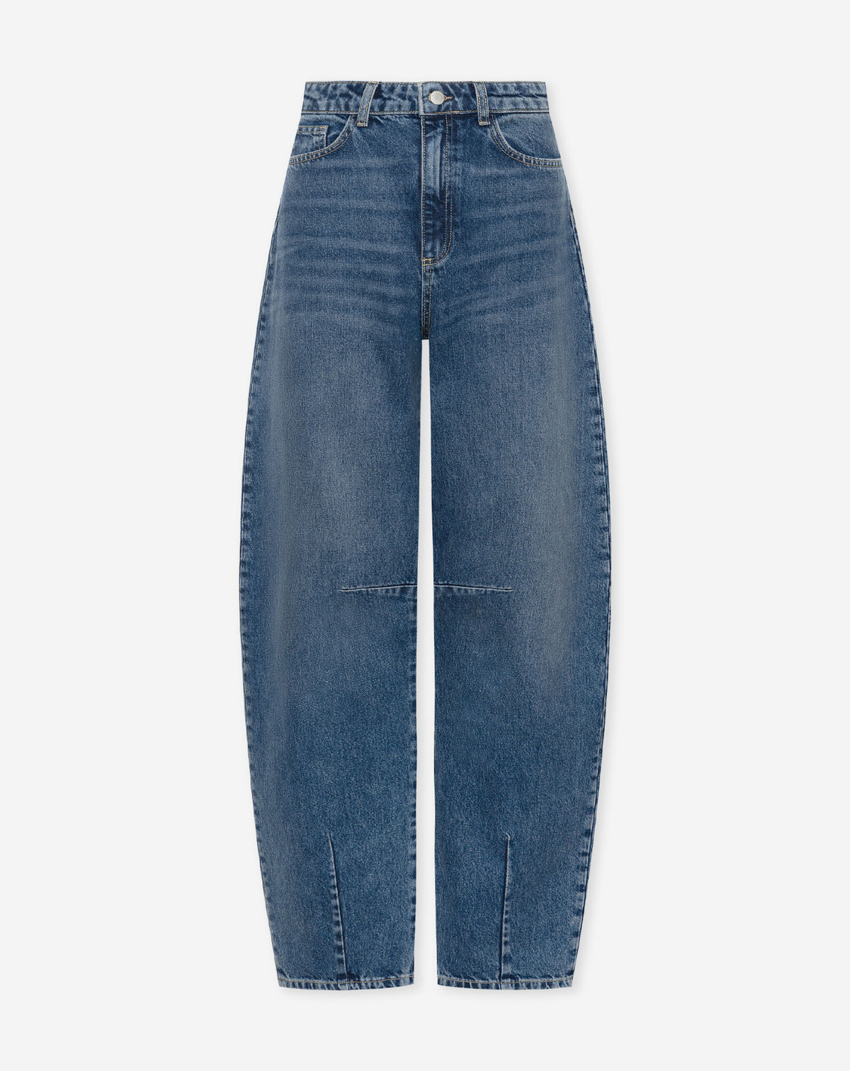 BARREL LEG JEANS DONKERBLAUW