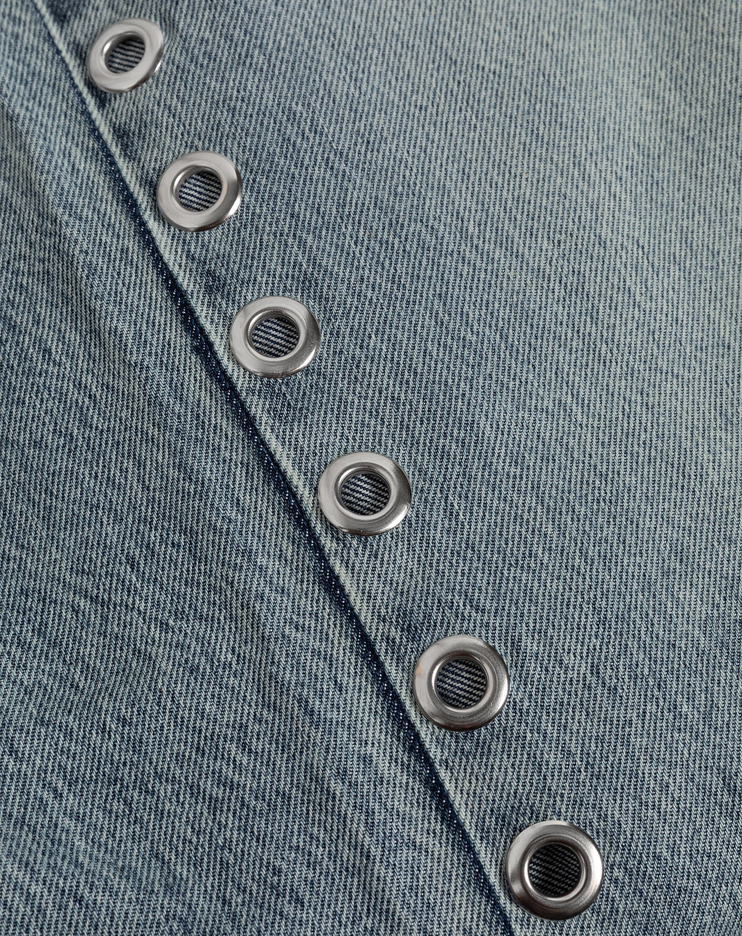 EYELET WIDE LEG JEANS DIRTY BLUE