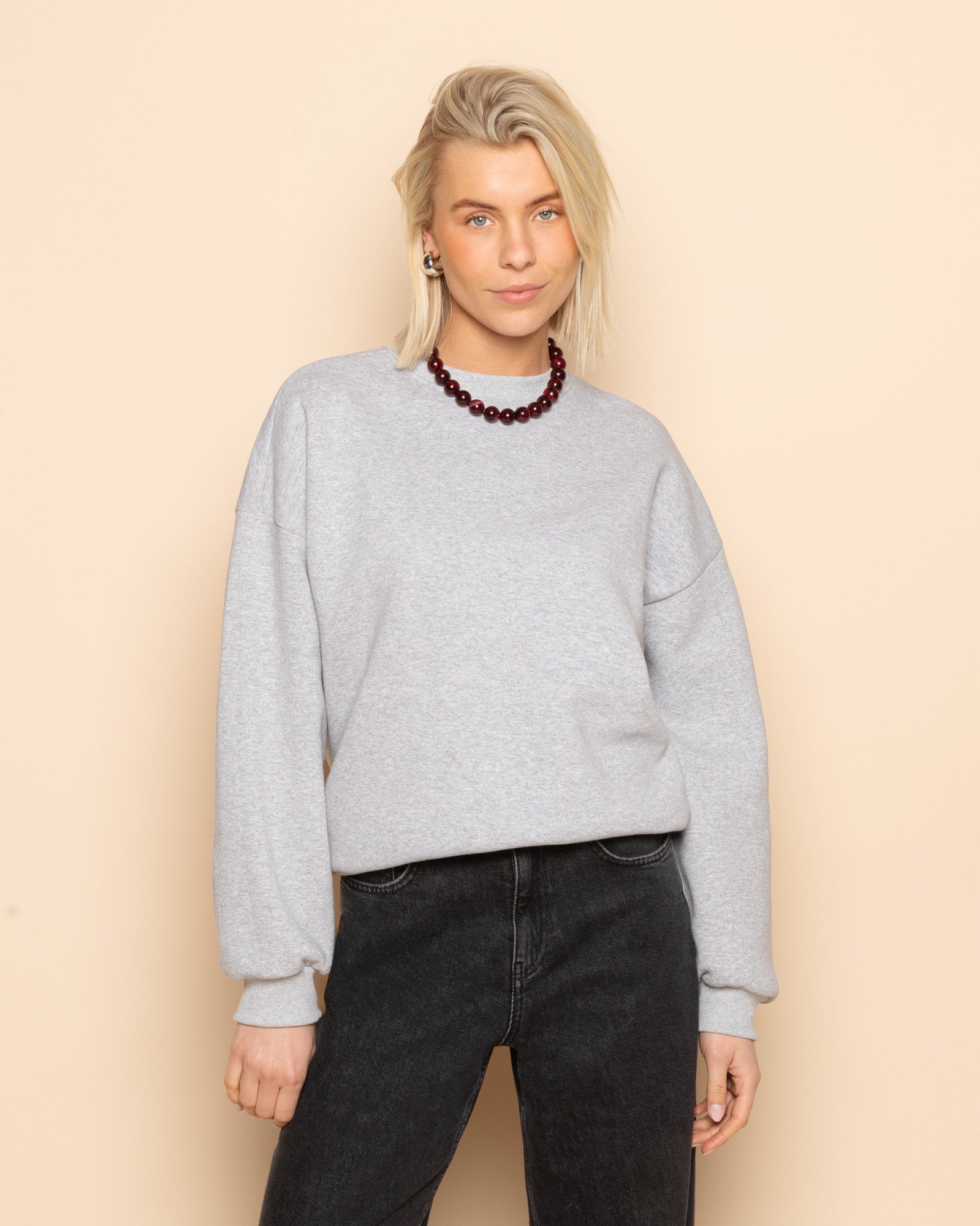 RESORT SWEATER GRIJS MELANGE