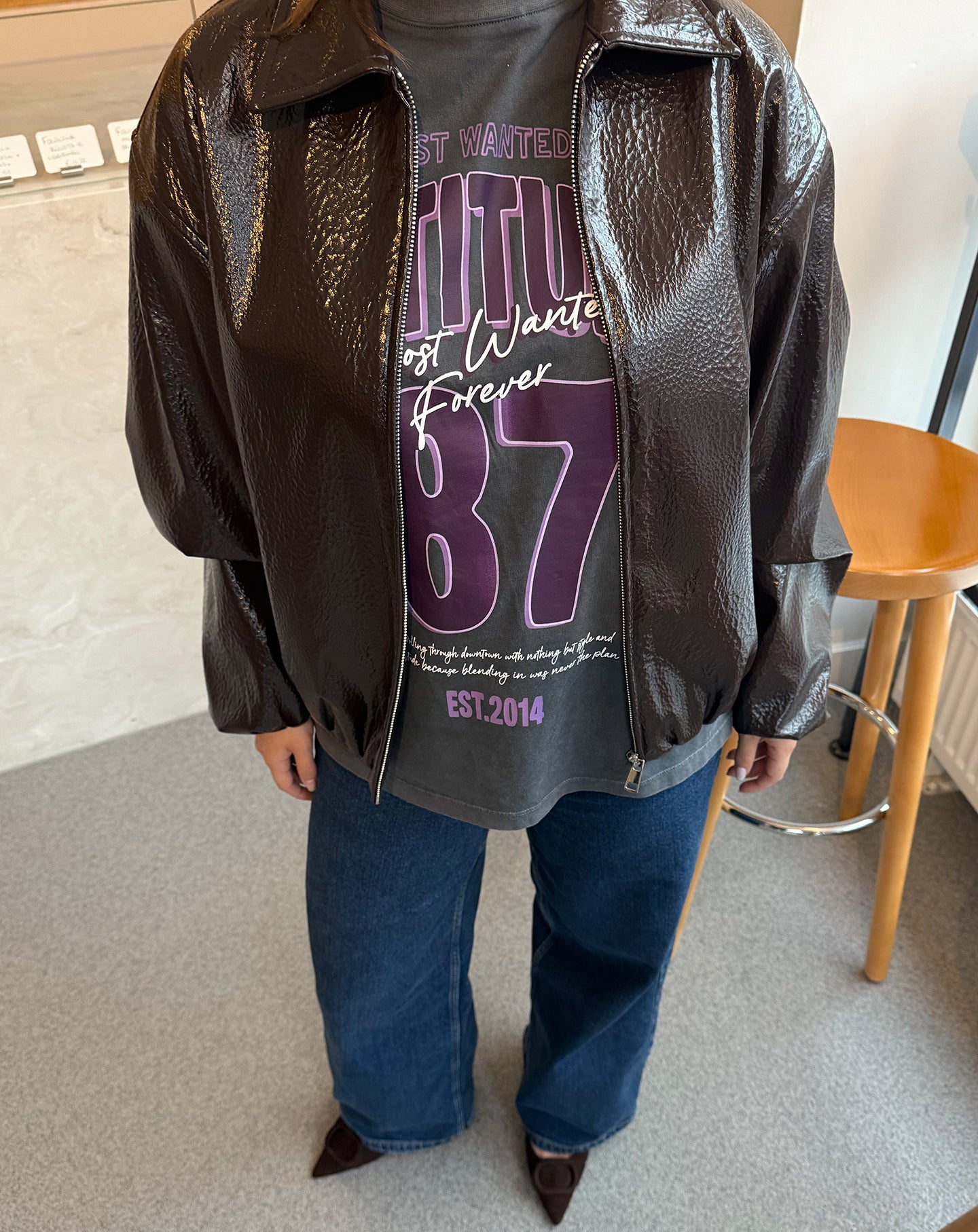 ATTITUDE OVERSIZED TEE ACID GREY