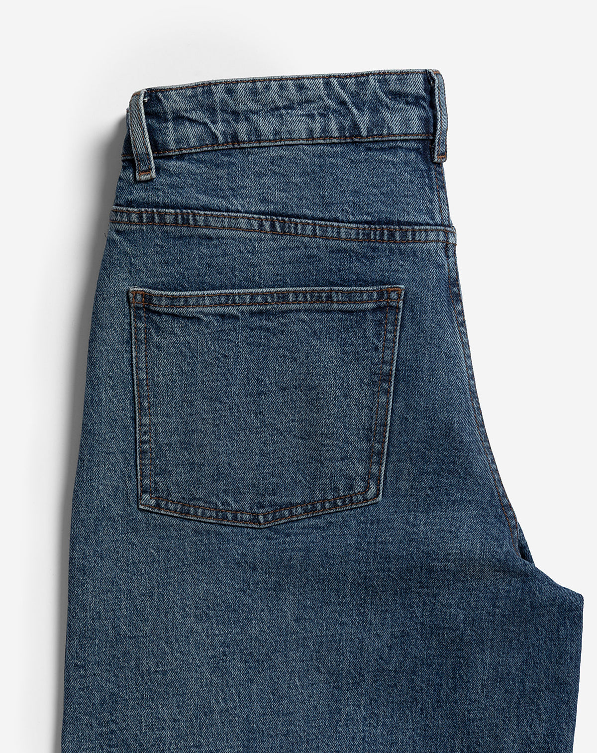 ELVY CROSSOVER WIDE LEG JEANS DONKERBLAUW