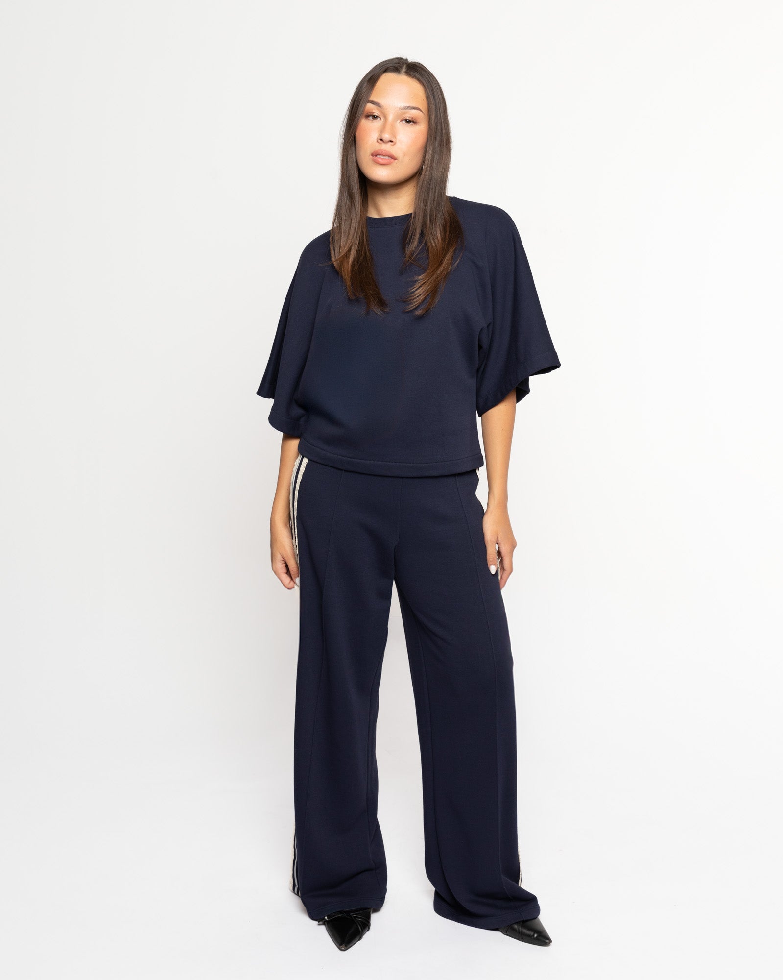 WIDE SLEEVE SWEAT TOP MARINEBLAUW