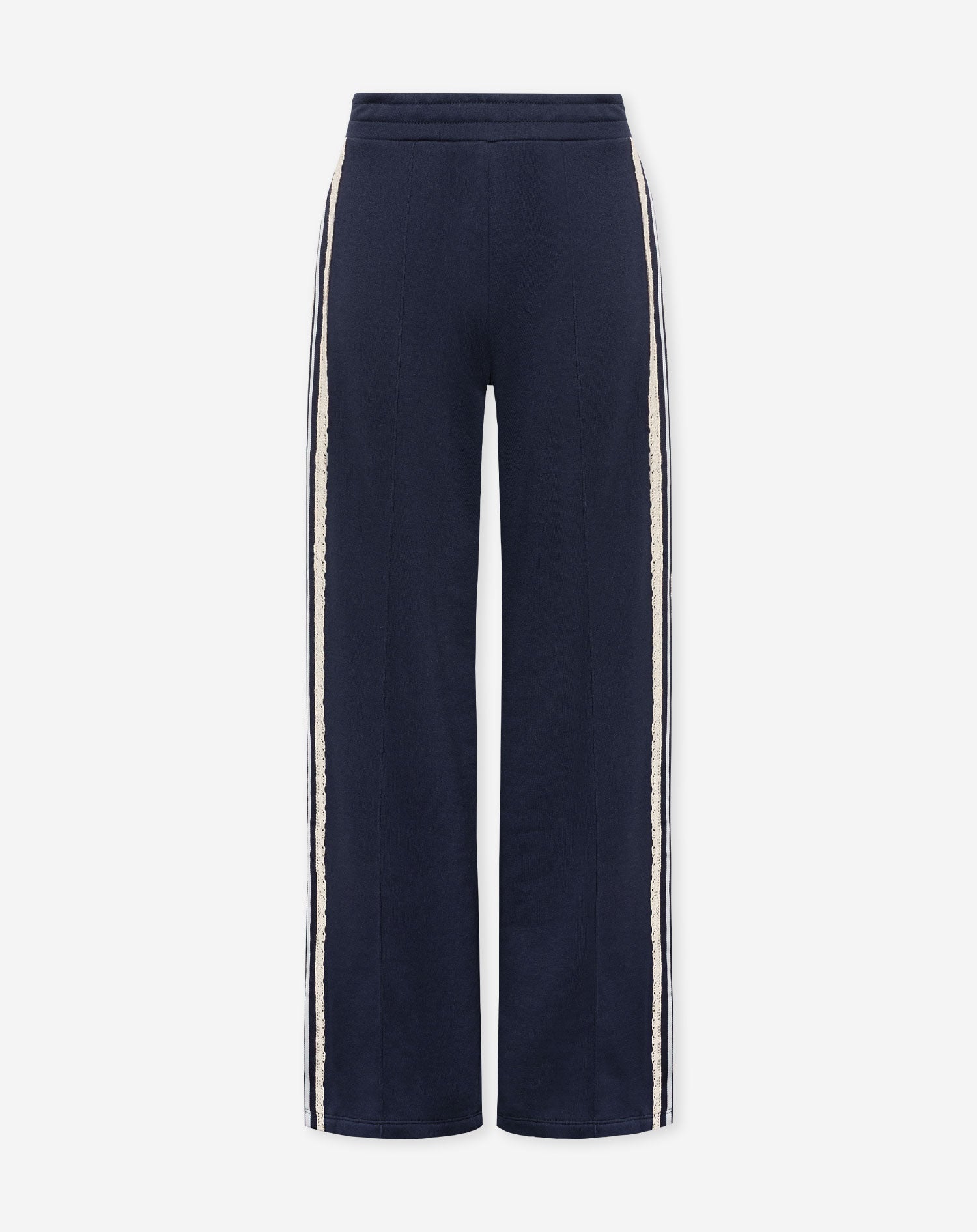 WIDE LEG LACE TAPE SWEAT PANTS TALL NAVY