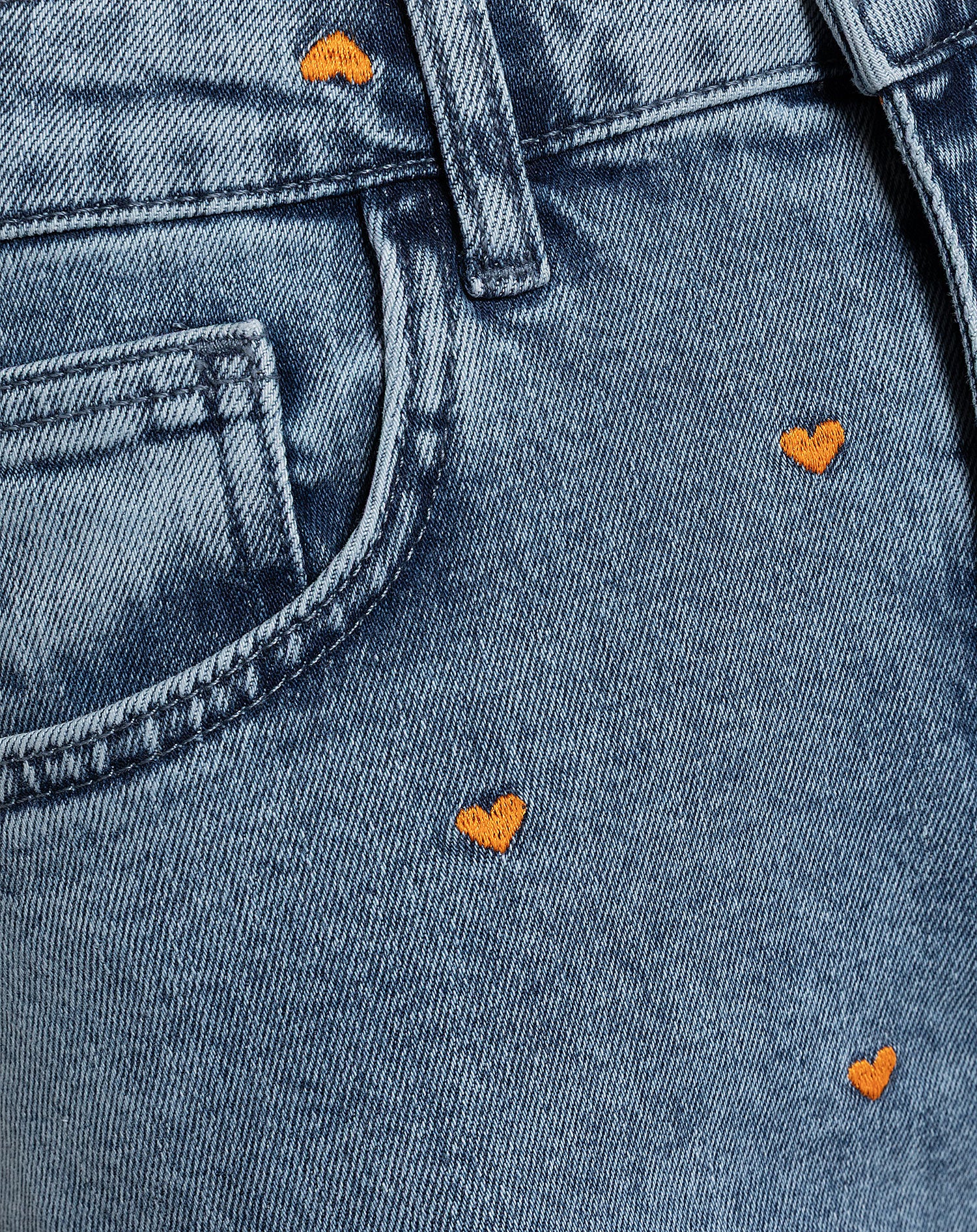 HEART COMFORT WIDE LEG JEANS ORANJE