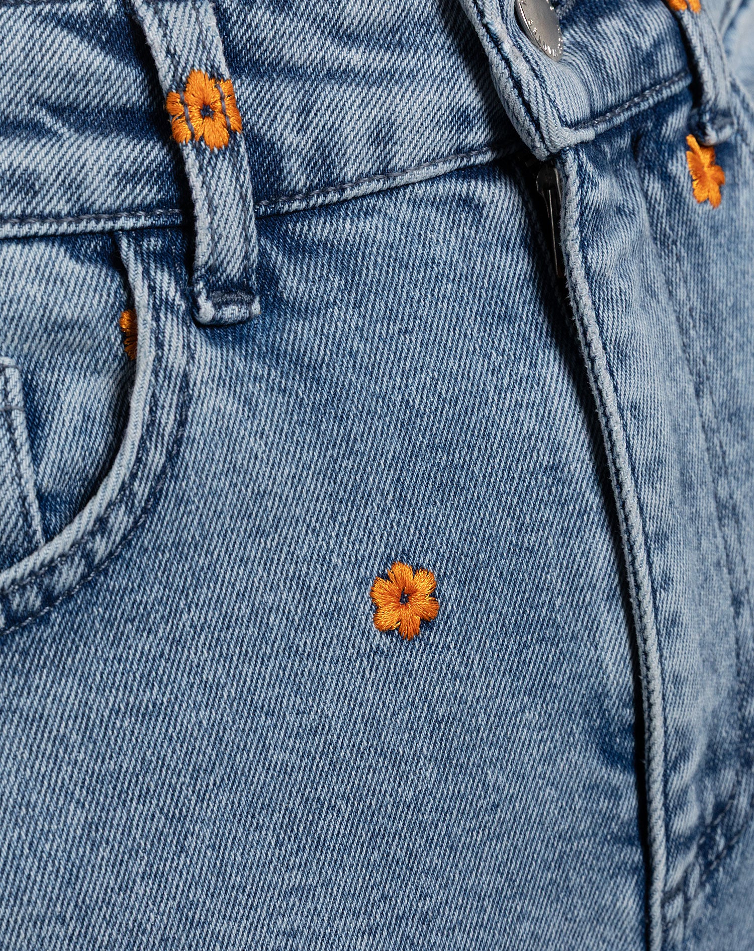 FLOWER BOOTCUT JEANS ORANJE