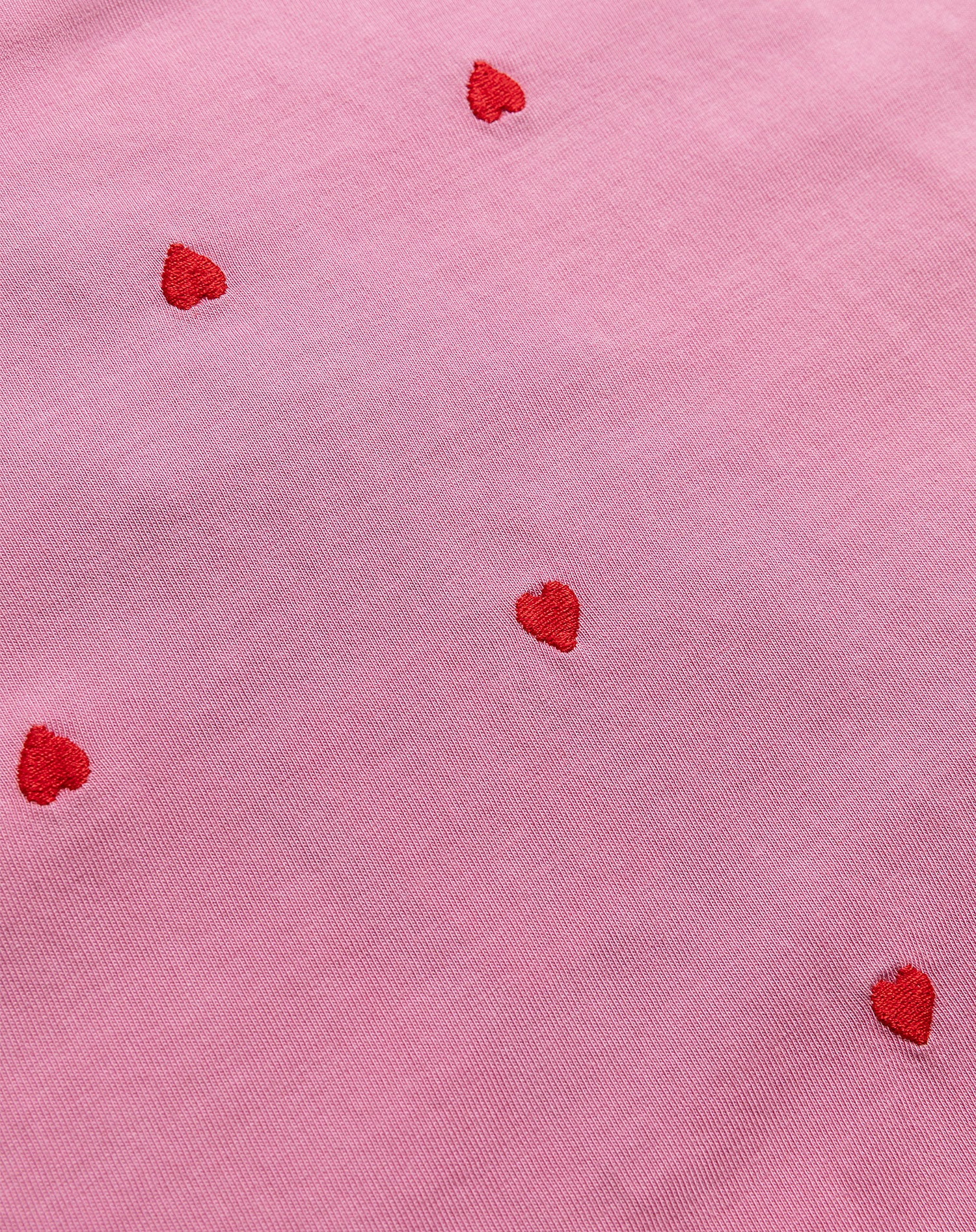 HEART EMBROIDERY OVERSIZED TEE ACID ROZE