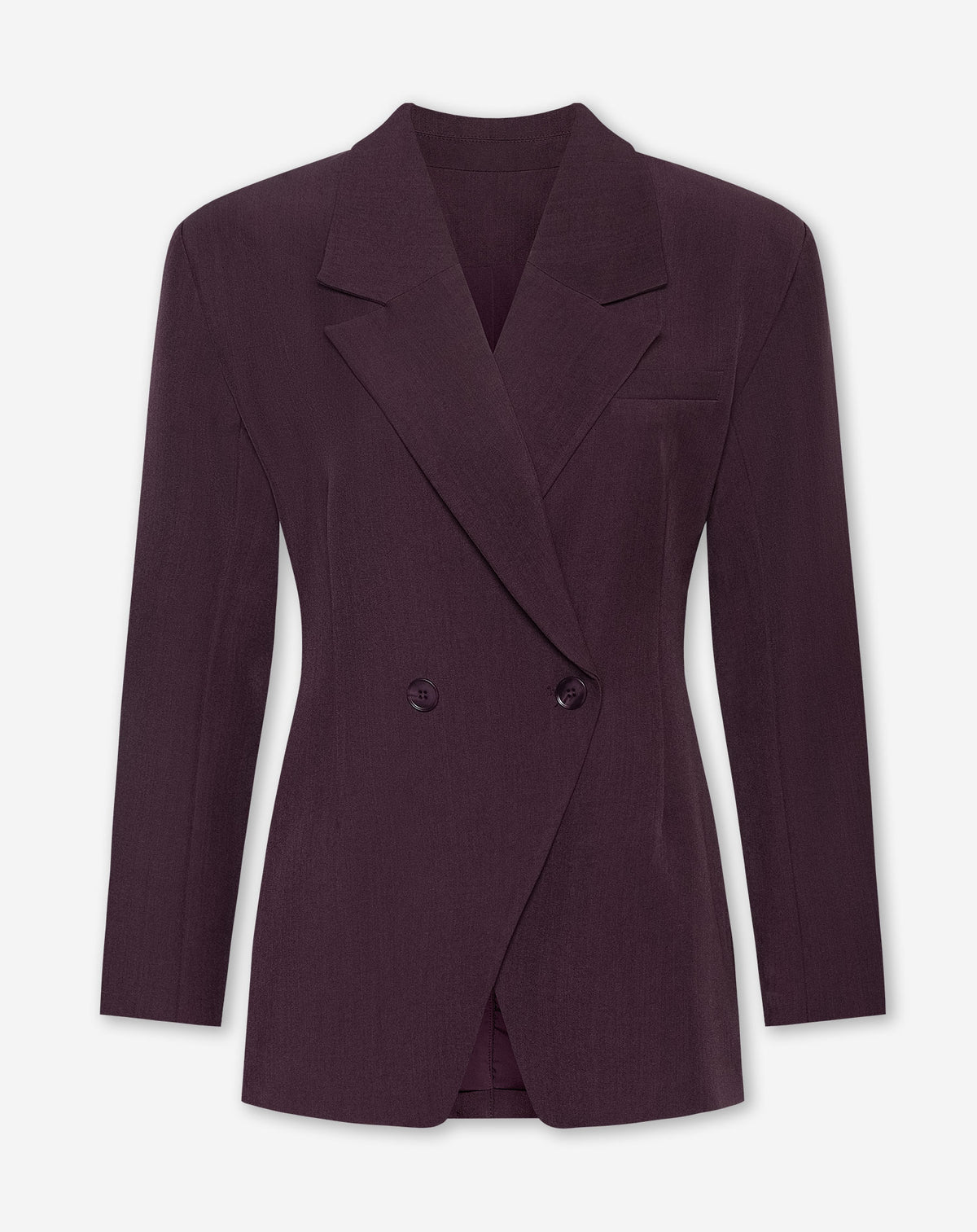 LORNA OVERSIZED CINCHED BLAZER DONKER BURGUNDY