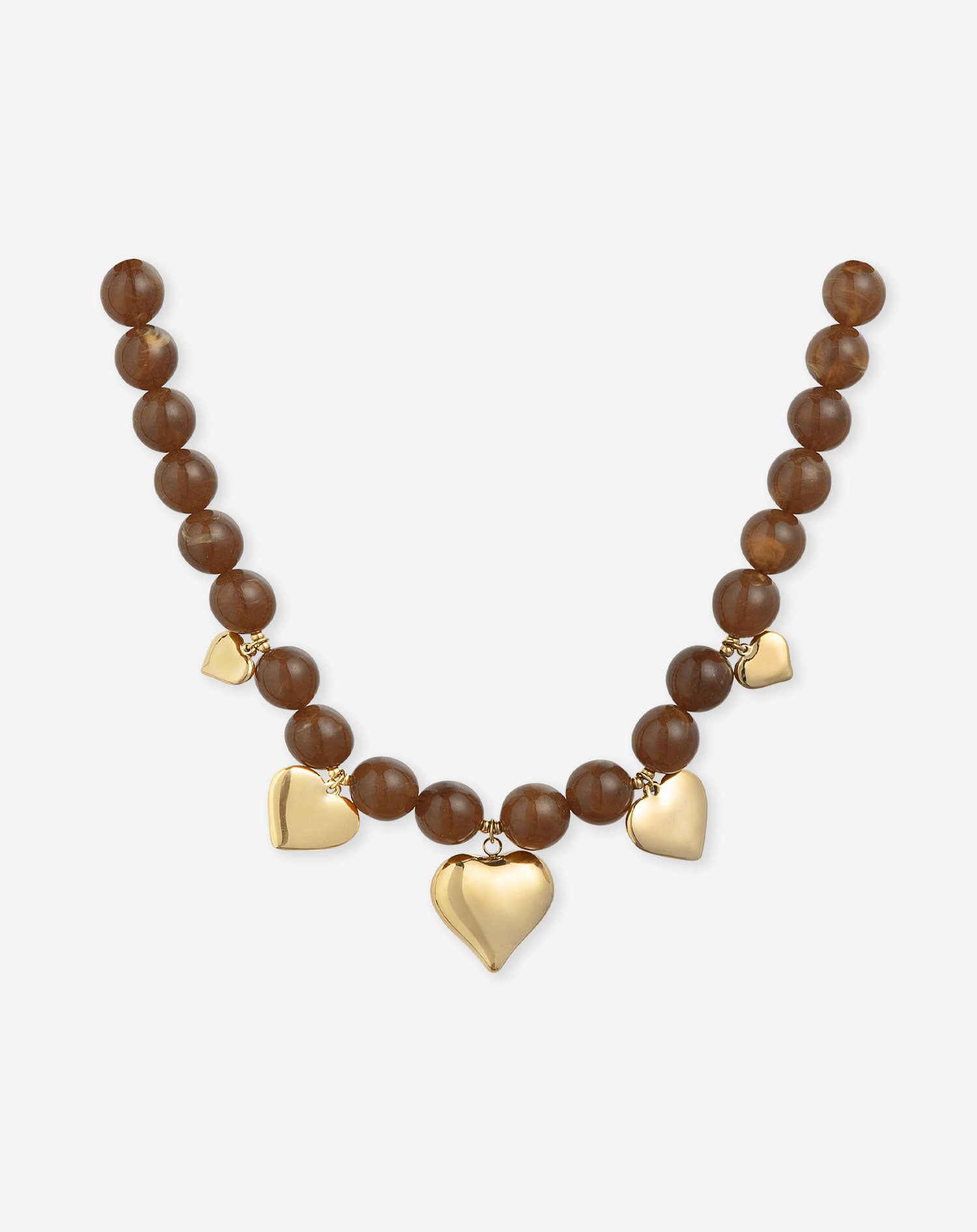 HEART RESIN BEADS NECKLACE