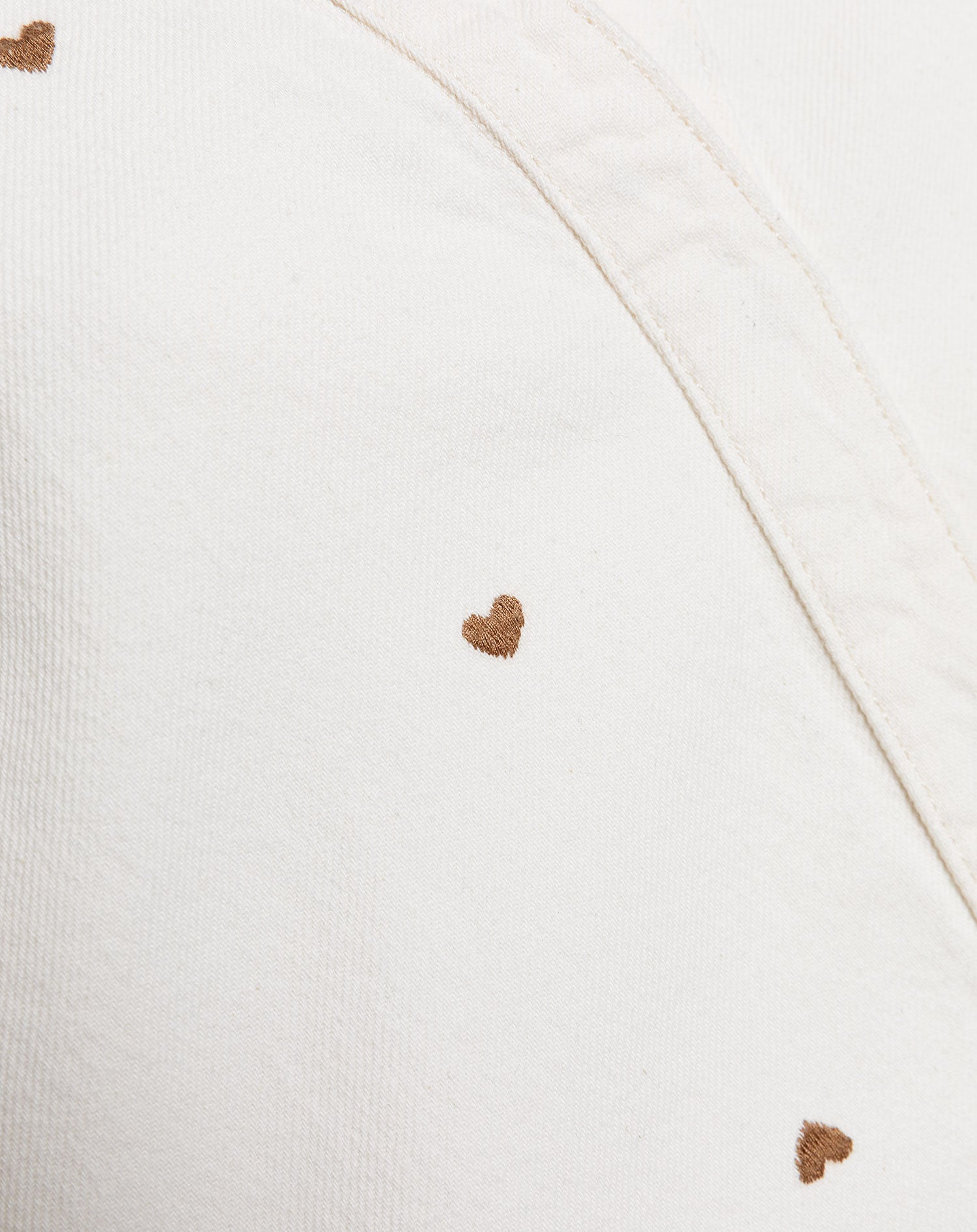 HEART DENIM TOP CRÈME