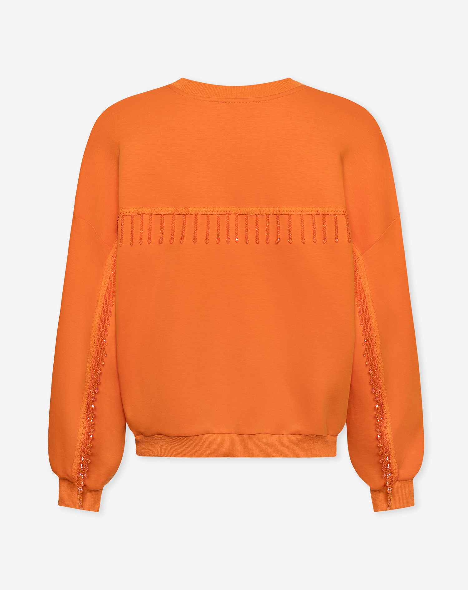 KES SCUBA OVERSIZED FRINGE SWEATER ORANGE