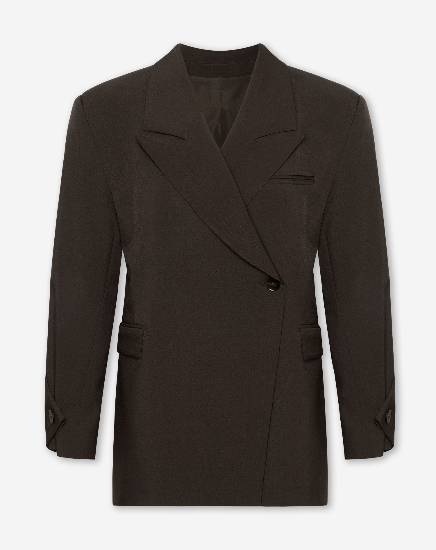 LYA OVERSIZED TWISTED SLEEVE BLAZER BRUIN