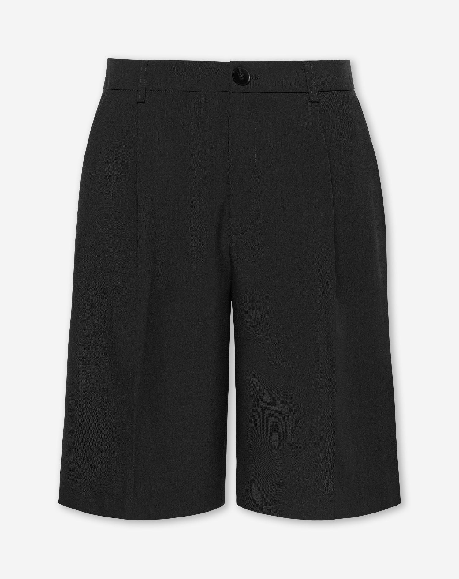 LYA PLEATED LONG BERMUDA ZWART