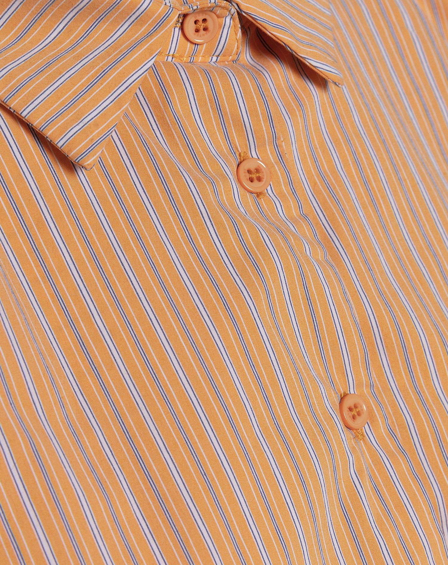 BUBBLE HEM BLOUSE ORANGE STRIPE